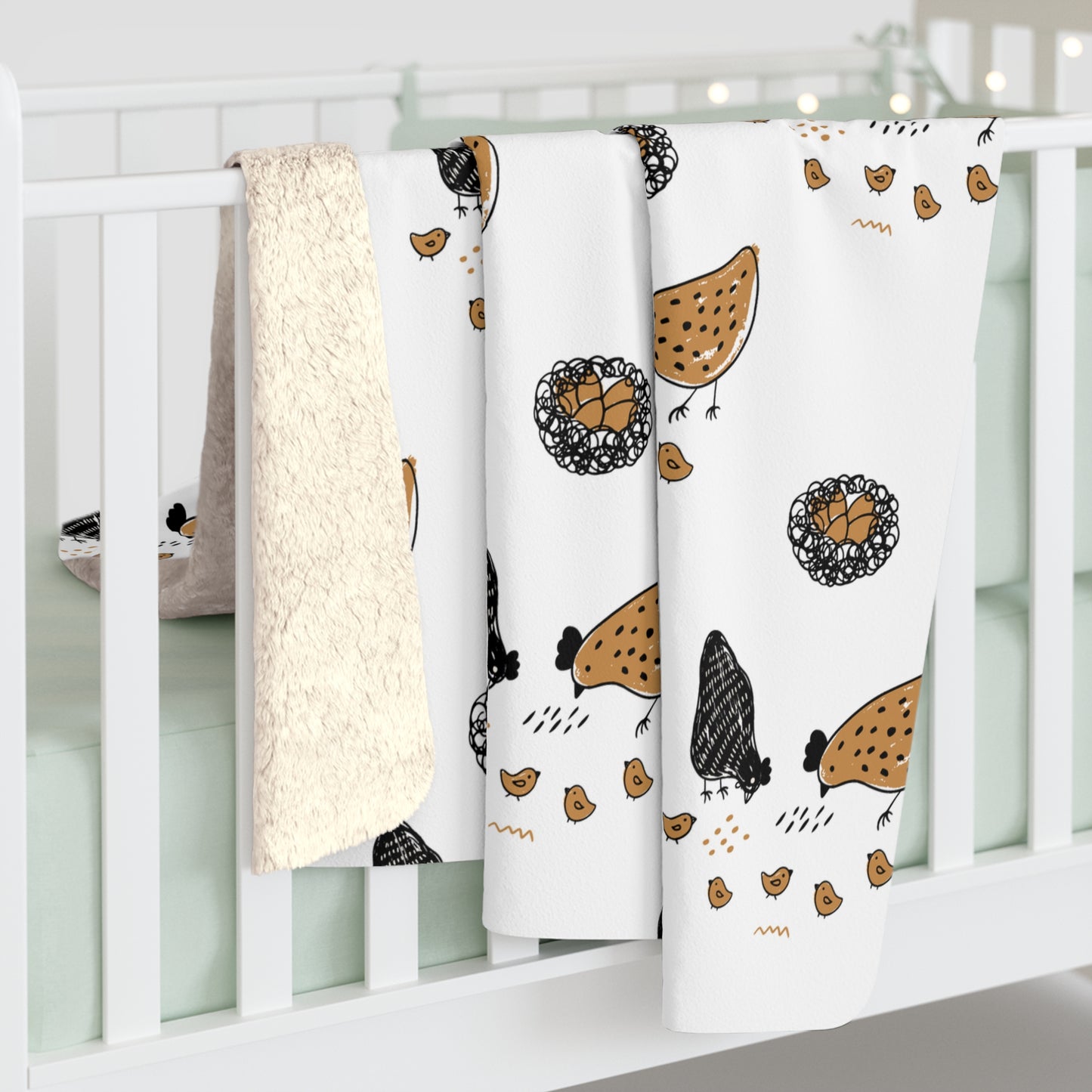 Chicken Sherpa Fleece Blanket