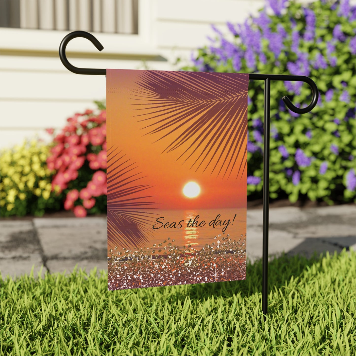 Seas The Day Garden Flag Garden & House Banner