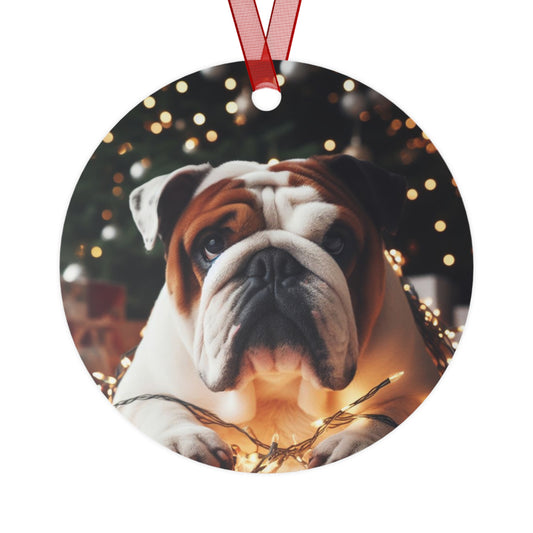 English Bulldog Metal Ornaments