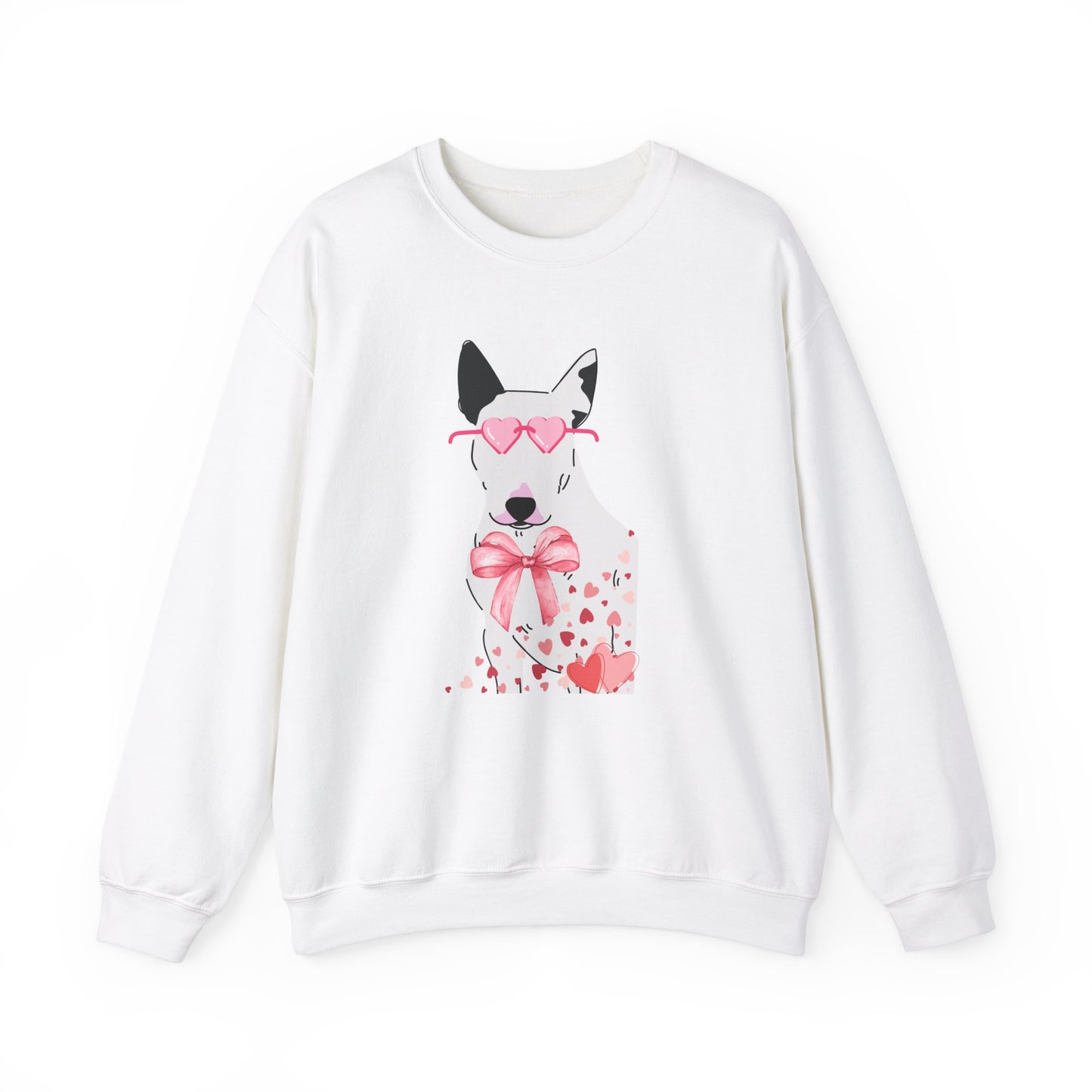Bull Terrier Heart Sunglasses Sweatshirt