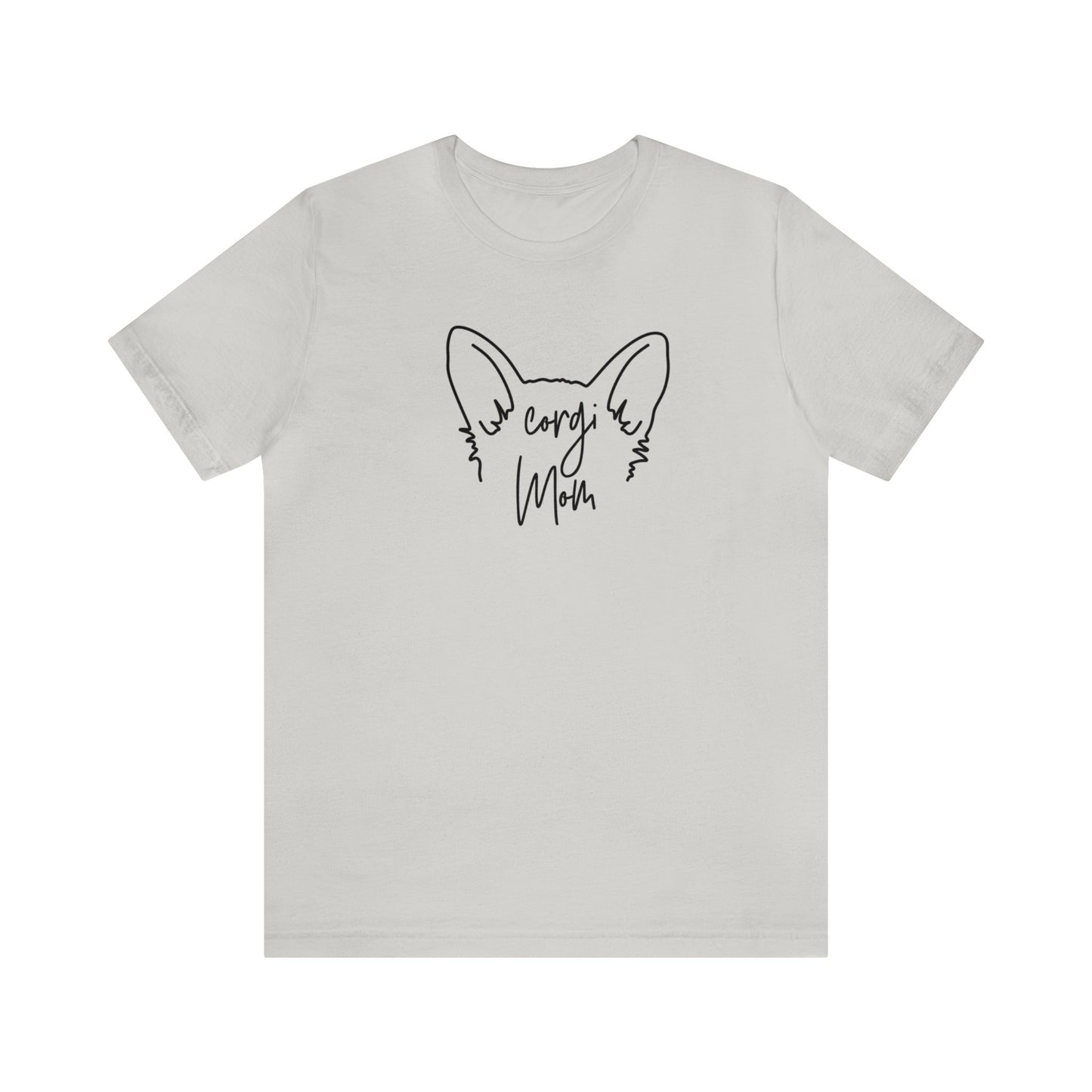 Corgi Mom Outline Unisex Jersey Short Sleeve Tee