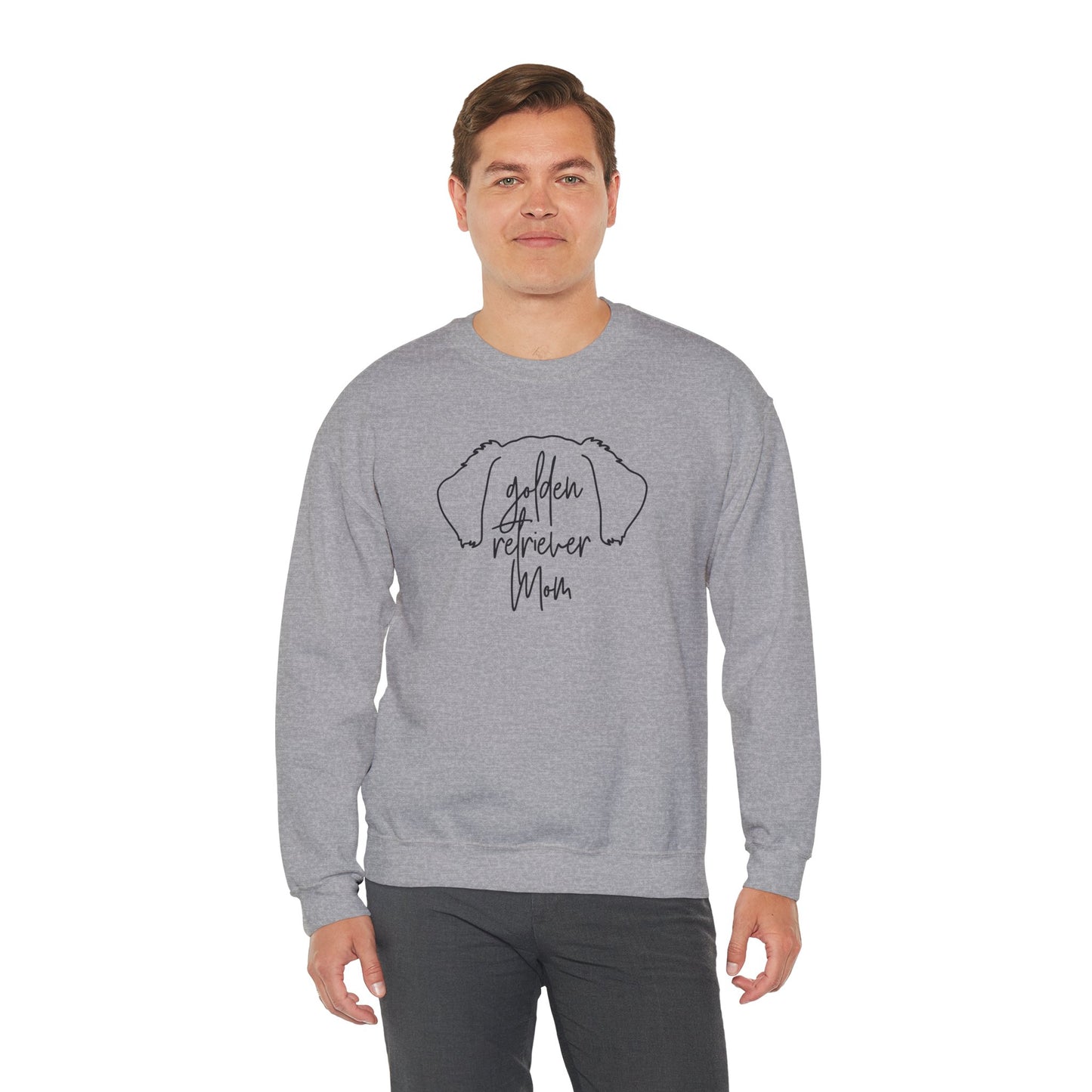 Golden Retriever Outline Unisex Heavy Blend™ Crewneck Sweatshirt