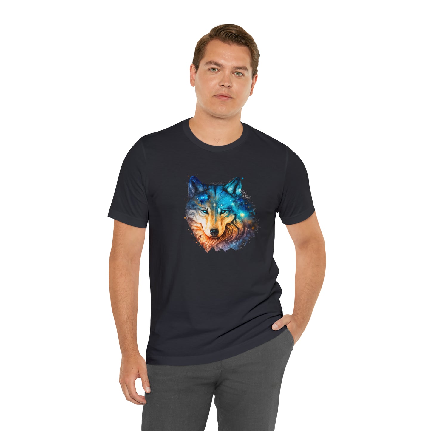 Unisex Jersey Short Sleeve Watercolor Wolf Tee