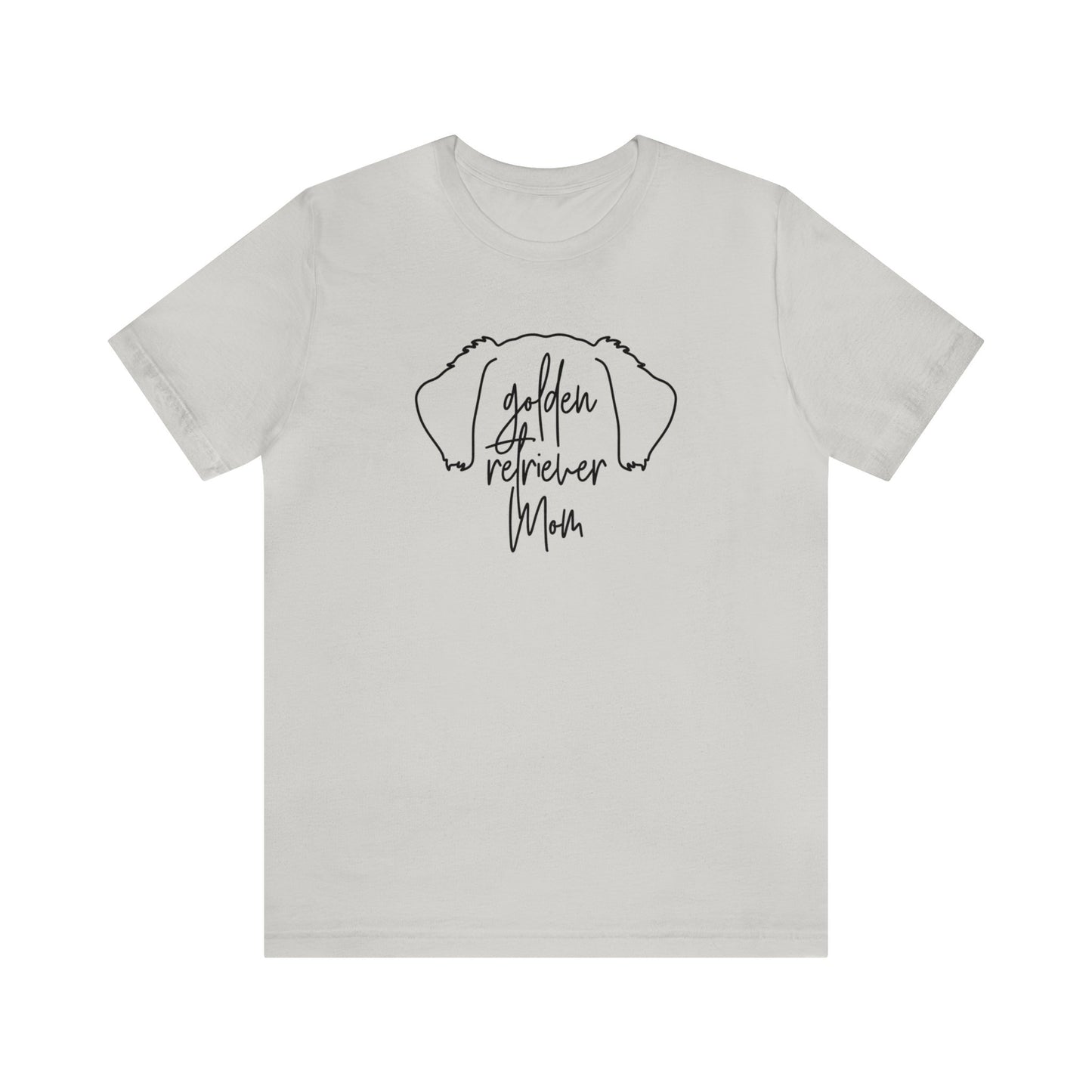 Golden Retriever Mom Outline Unisex Jersey Short Sleeve Tee