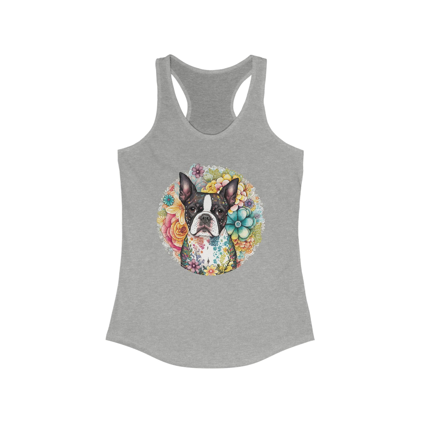 Boston Terrier Women's Ideal Racerback Tank