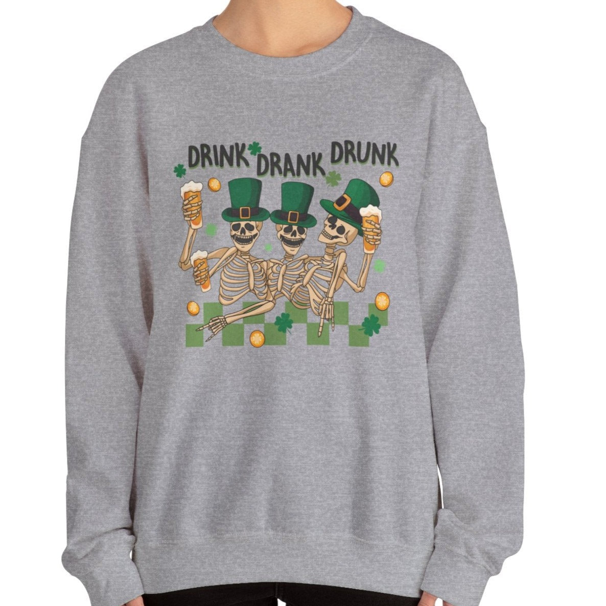 Drink Drank Drunk Unisex Heavy Blend™ Crewneck Sweatshirt