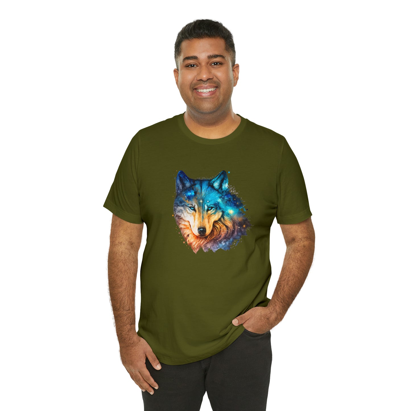 Unisex Jersey Short Sleeve Watercolor Wolf Tee