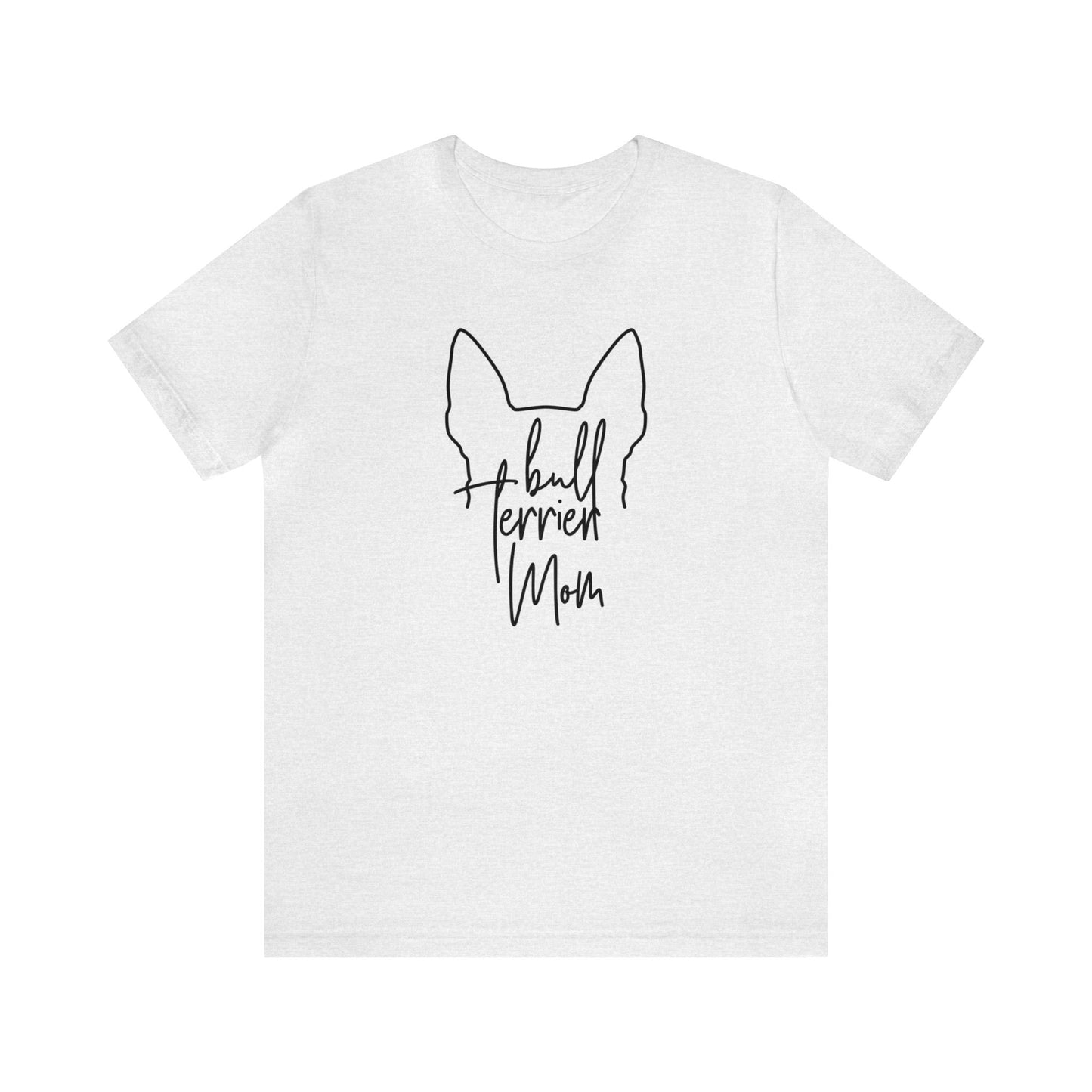 Bull Terrier Mom Outline Unisex Jersey Short Sleeve Tee