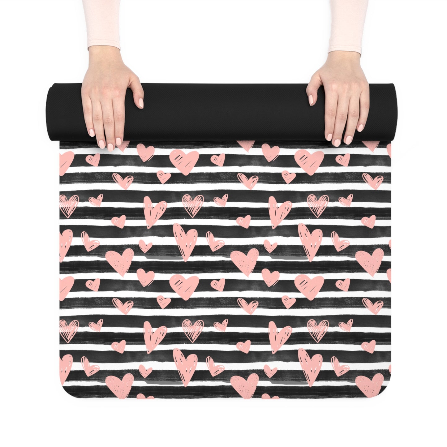 Hearts Rubber Yoga Mat