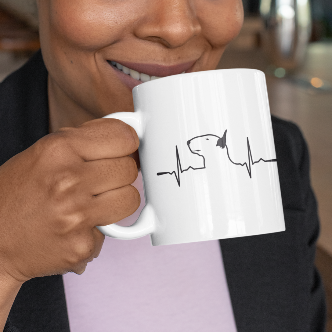 Bull Terrier Heart Beat Mug