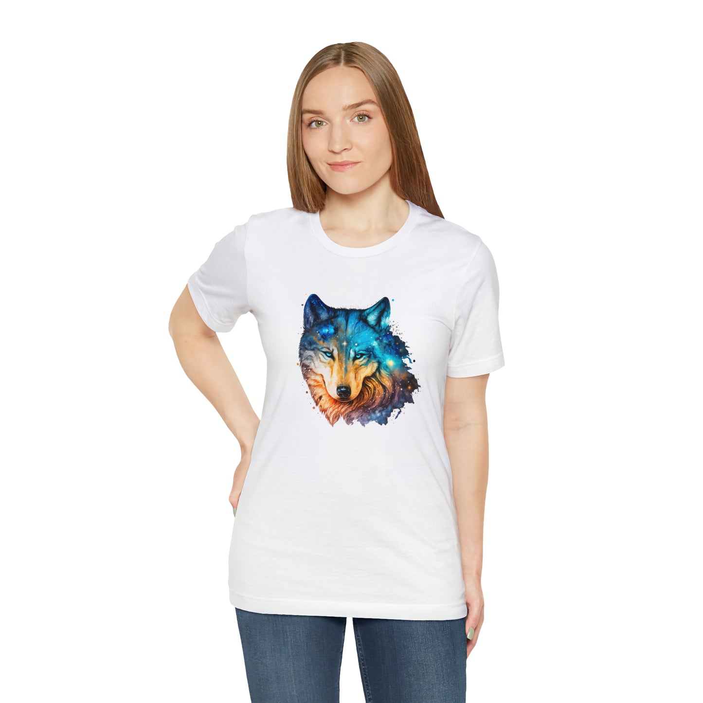Unisex Jersey Short Sleeve Watercolor Wolf Tee
