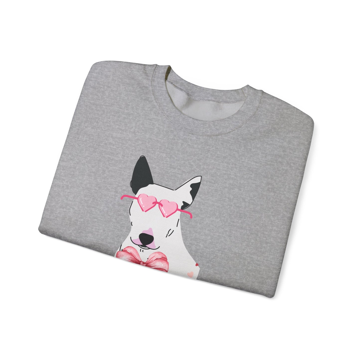 Bull Terrier Heart Sunglasses Sweatshirt