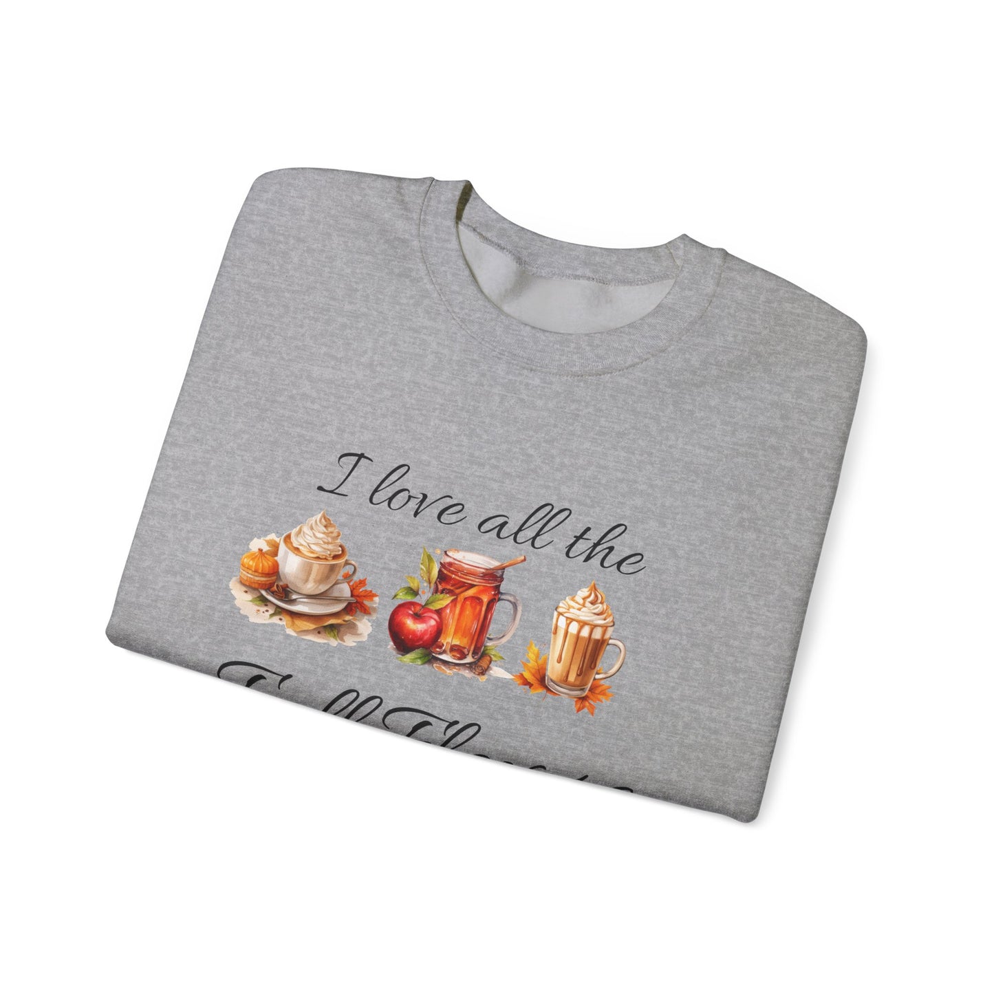 I Love All The Fall Flavors Unisex Heavy Blend™ Crewneck Sweatshirt