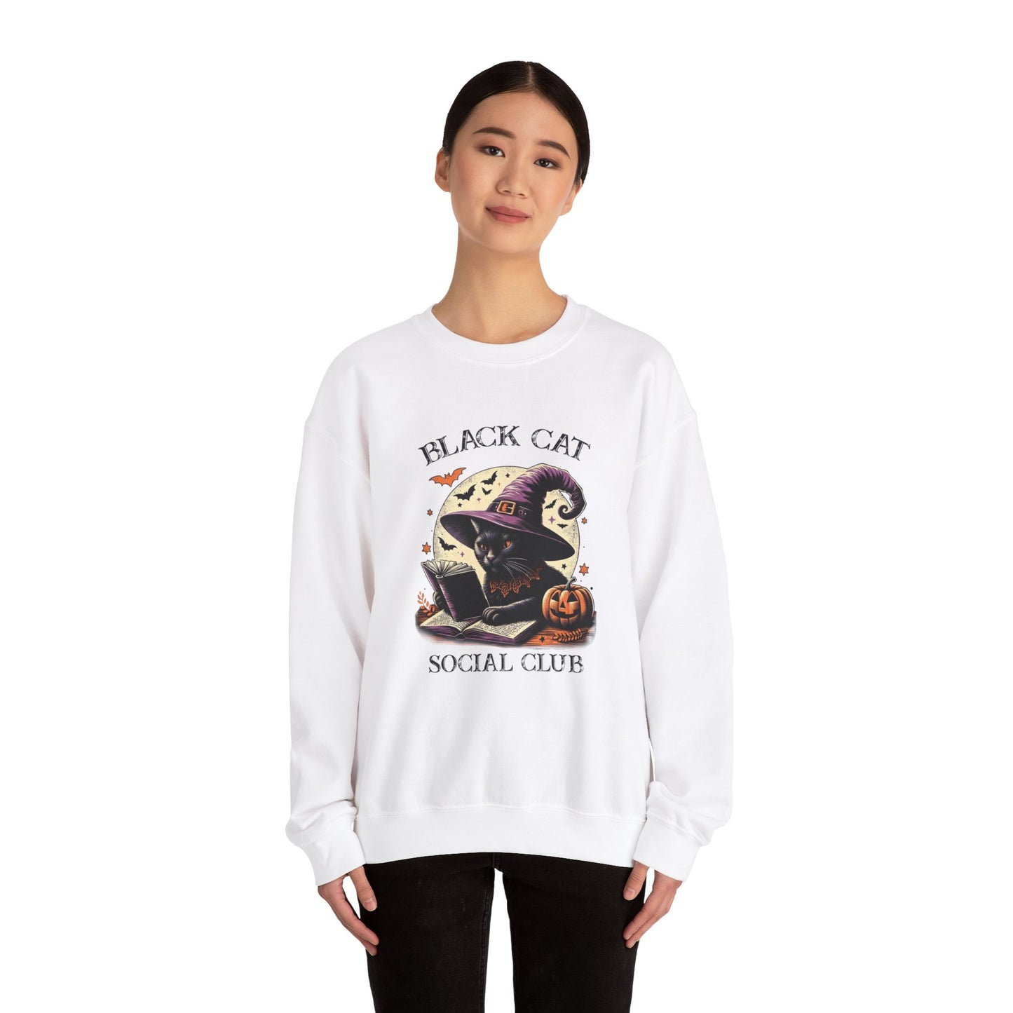 Black Cat Unisex Heavy Blend™ Crewneck Sweatshirt