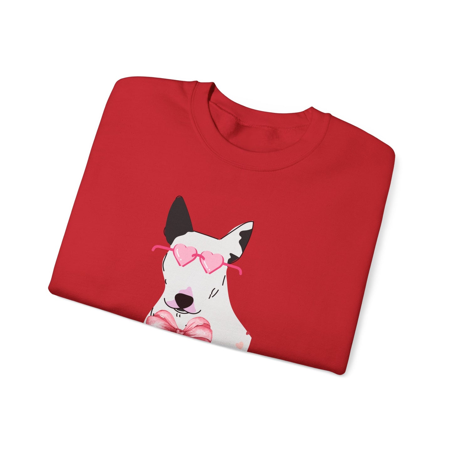 Bull Terrier Heart Sunglasses Sweatshirt