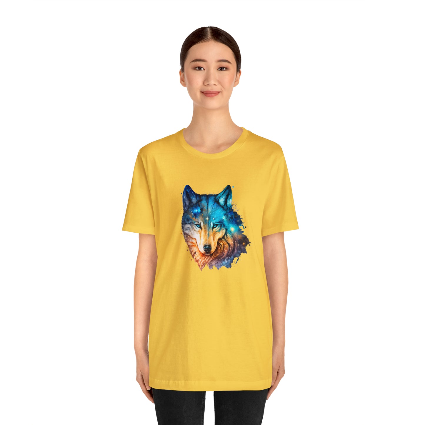 Unisex Jersey Short Sleeve Watercolor Wolf Tee