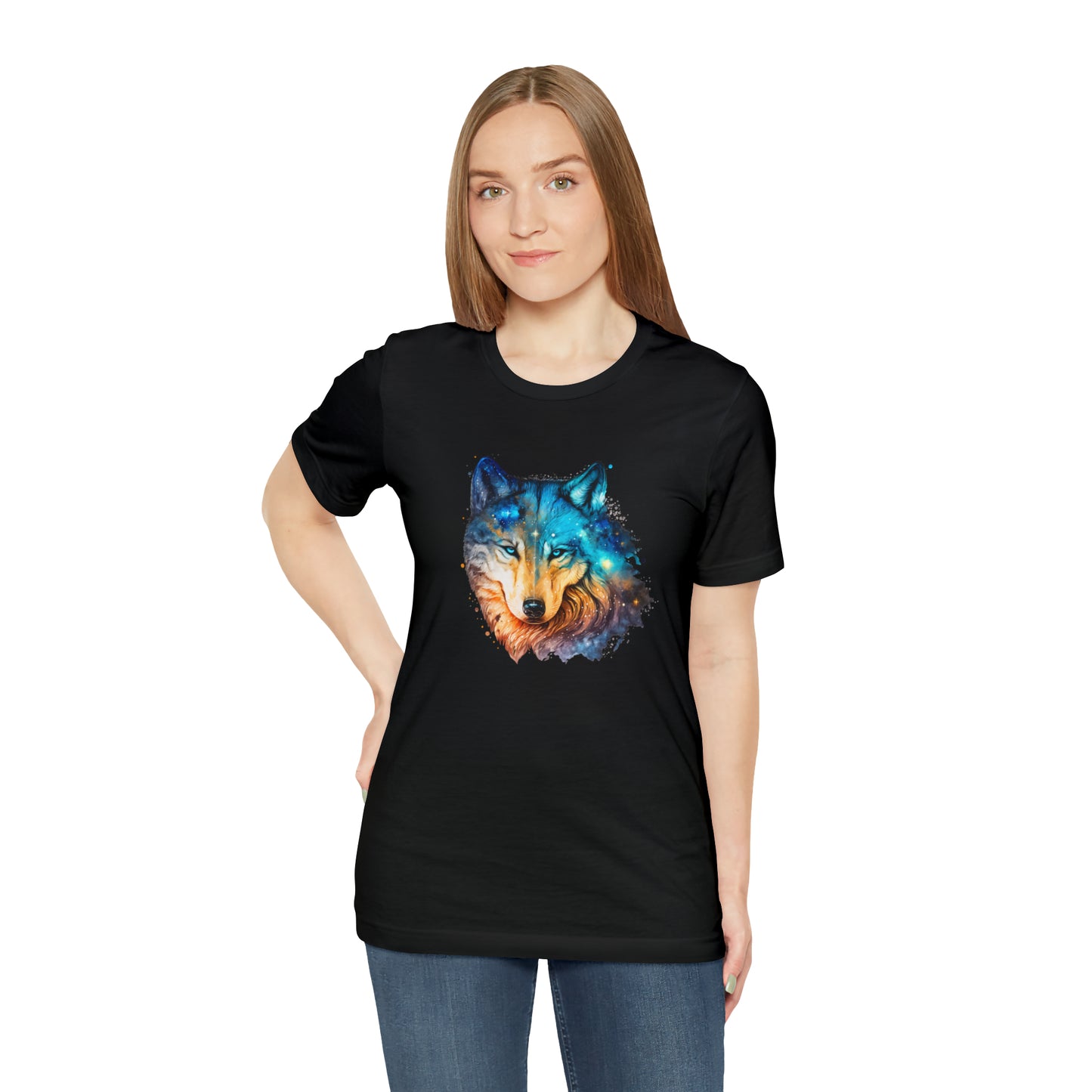 Unisex Jersey Short Sleeve Watercolor Wolf Tee