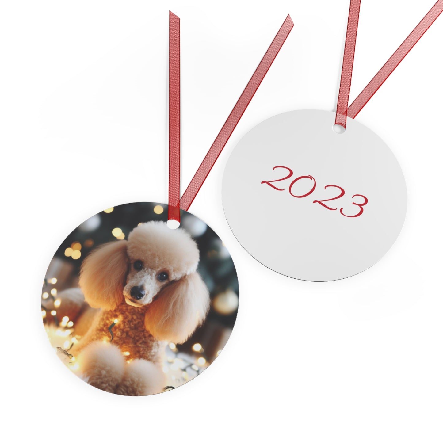 Poodle Metal Ornaments