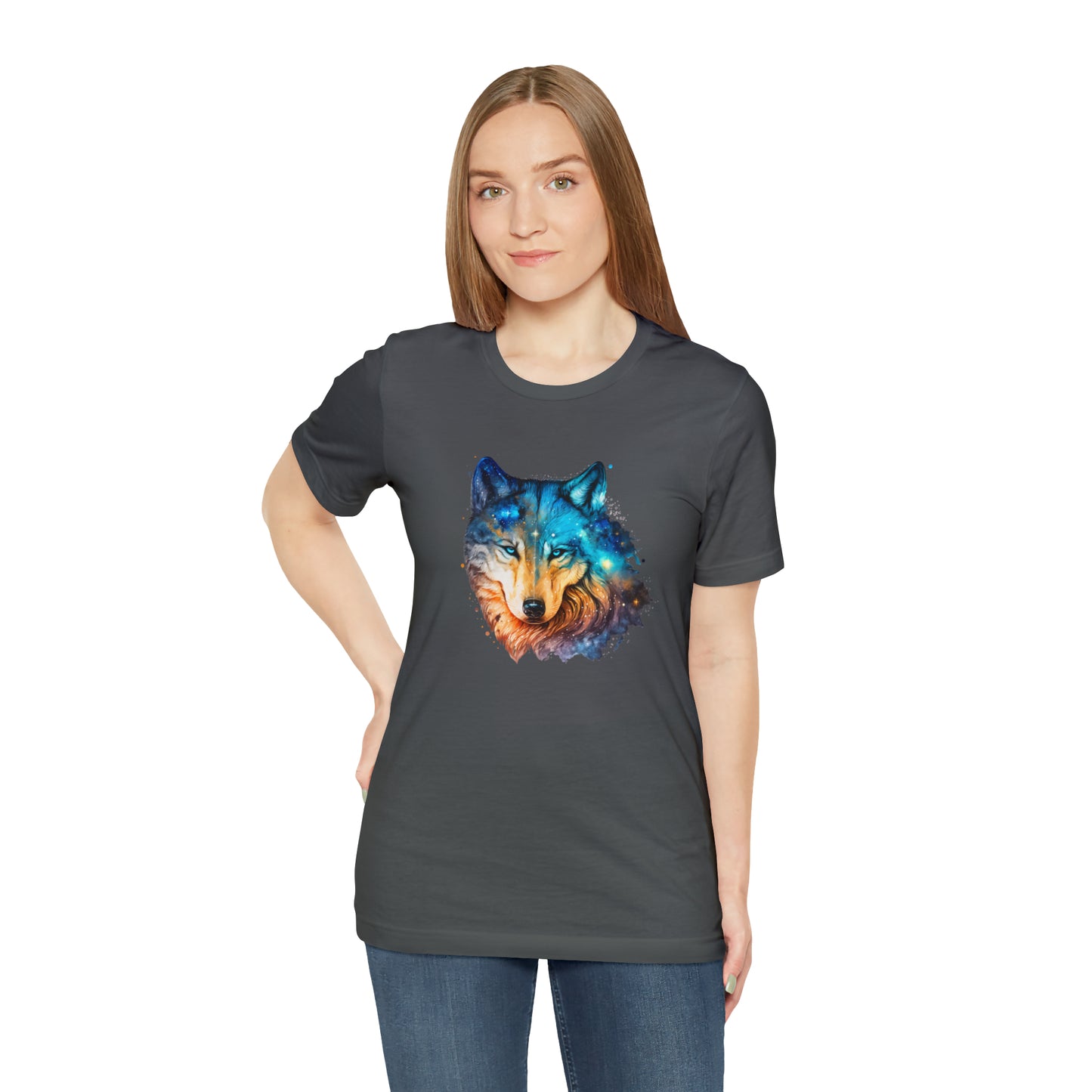 Unisex Jersey Short Sleeve Watercolor Wolf Tee