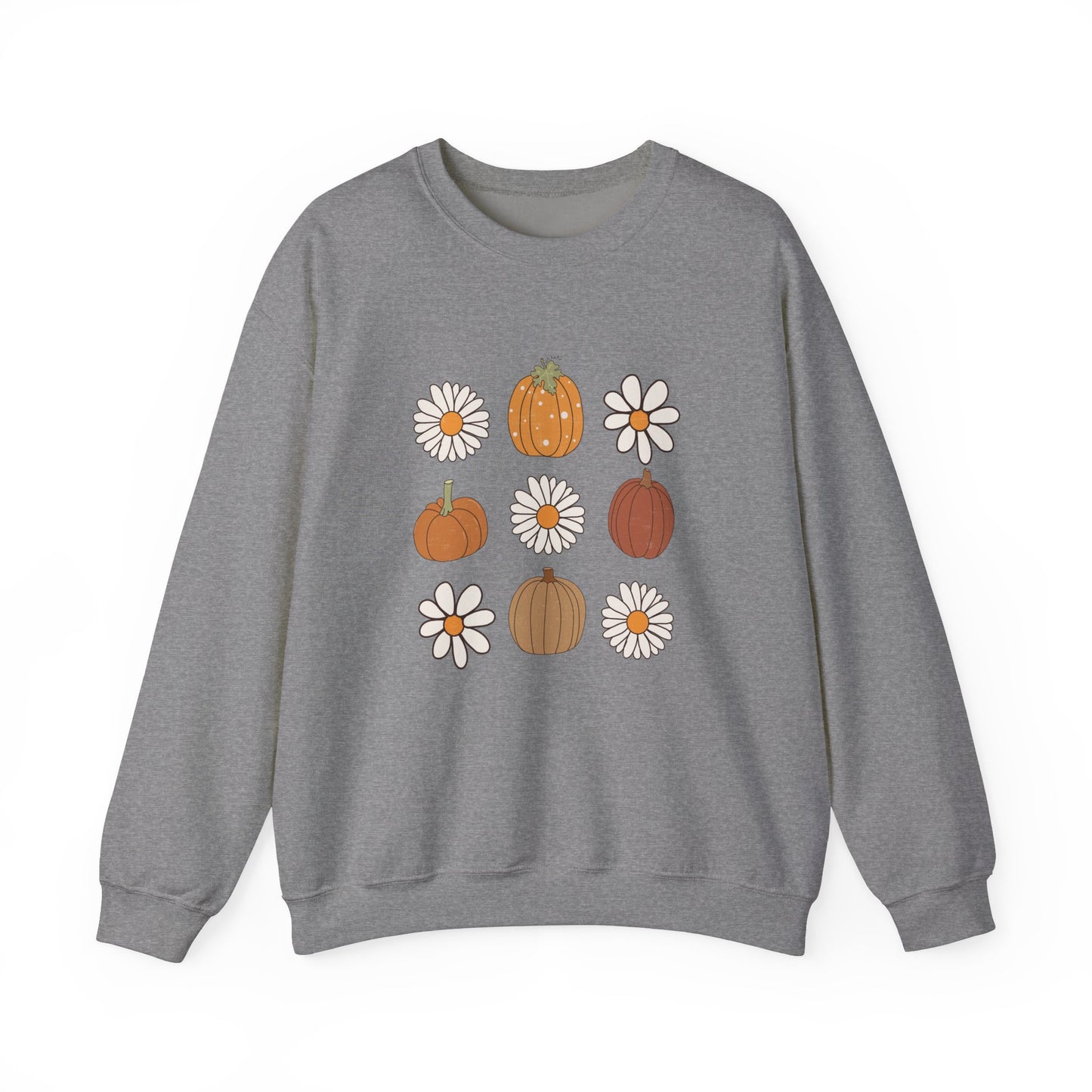Pumpkins And Daisies Unisex Heavy Blend™ Crewneck Sweatshirt
