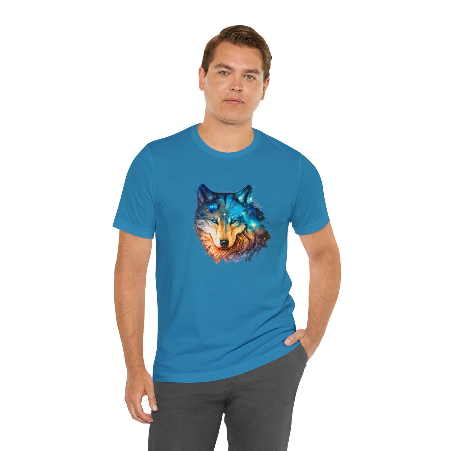 Unisex Jersey Short Sleeve Watercolor Wolf Tee