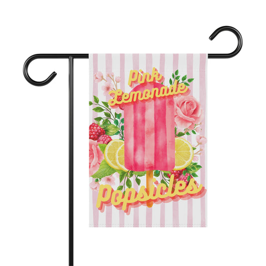 Pink Lemonade Popsicles Garden & House Banner