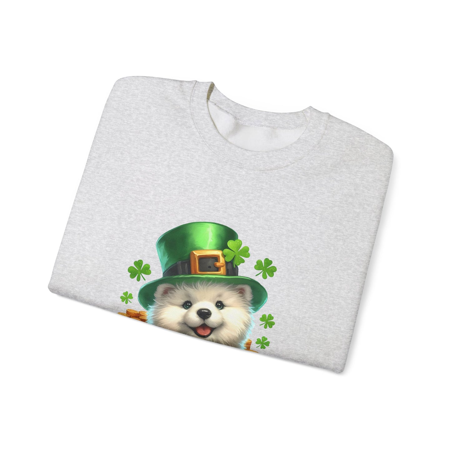 Samoyed Puppy Leprechaun Crewneck Sweatshirt