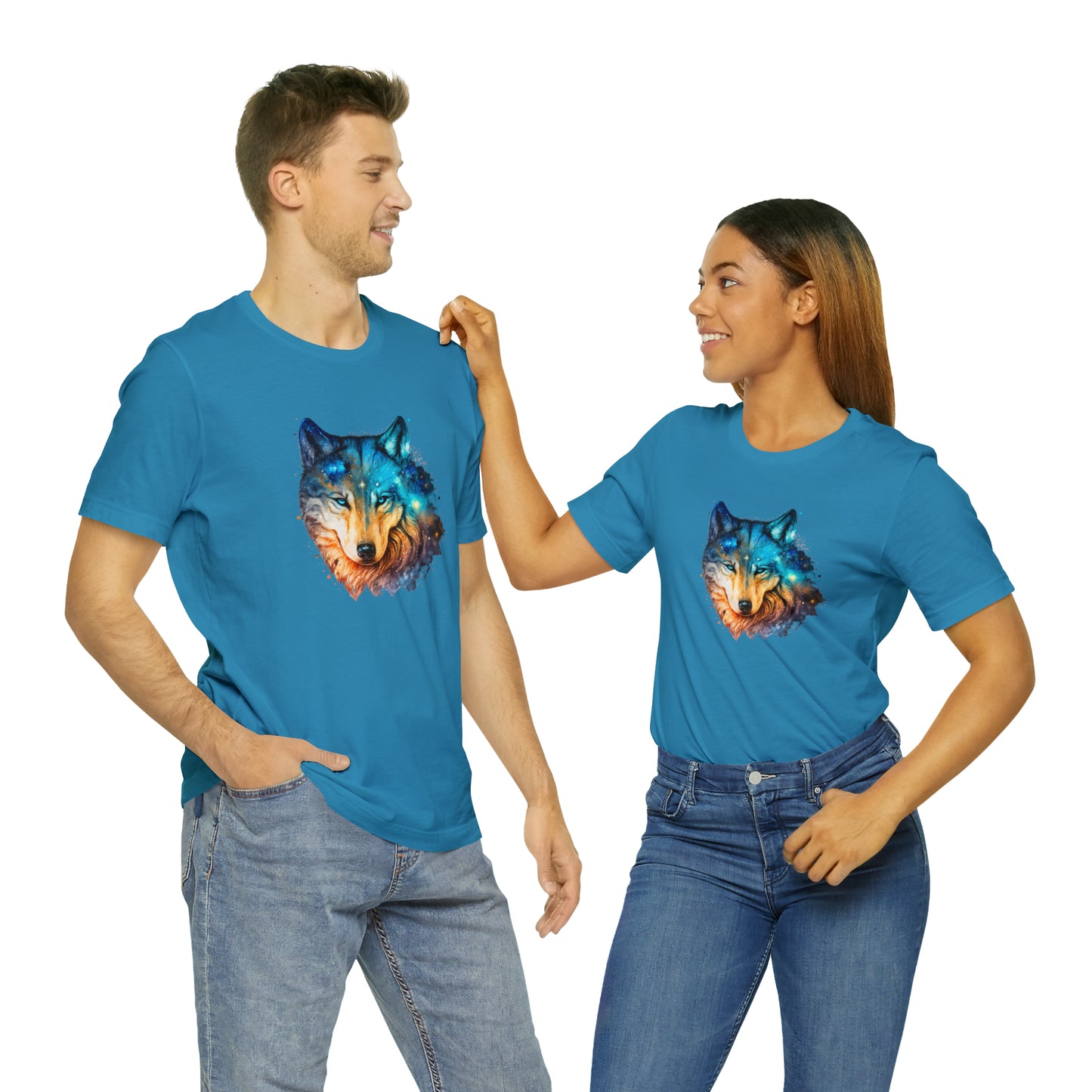 Unisex Jersey Short Sleeve Watercolor Wolf Tee