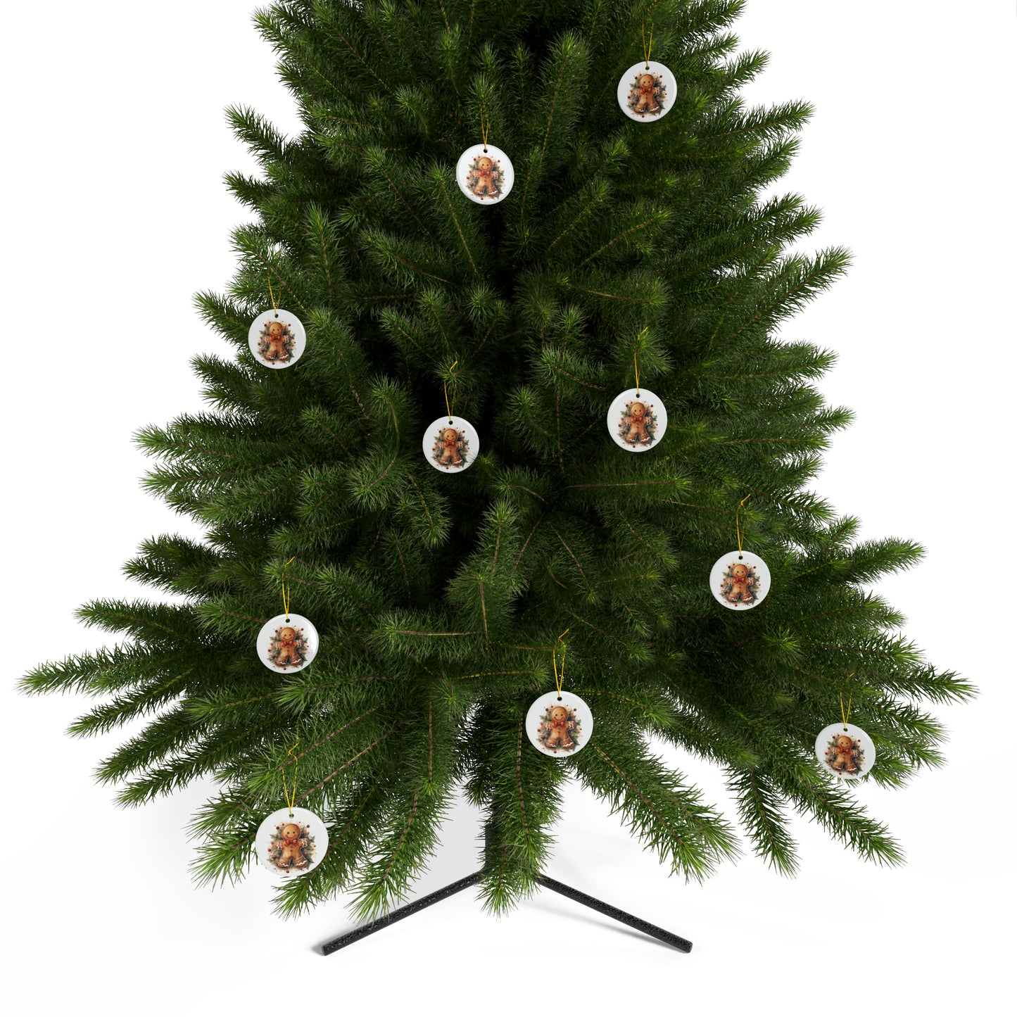 Gingerbread Ceramic Ornaments (1pc, 3pcs, 5pcs, 10pcs)