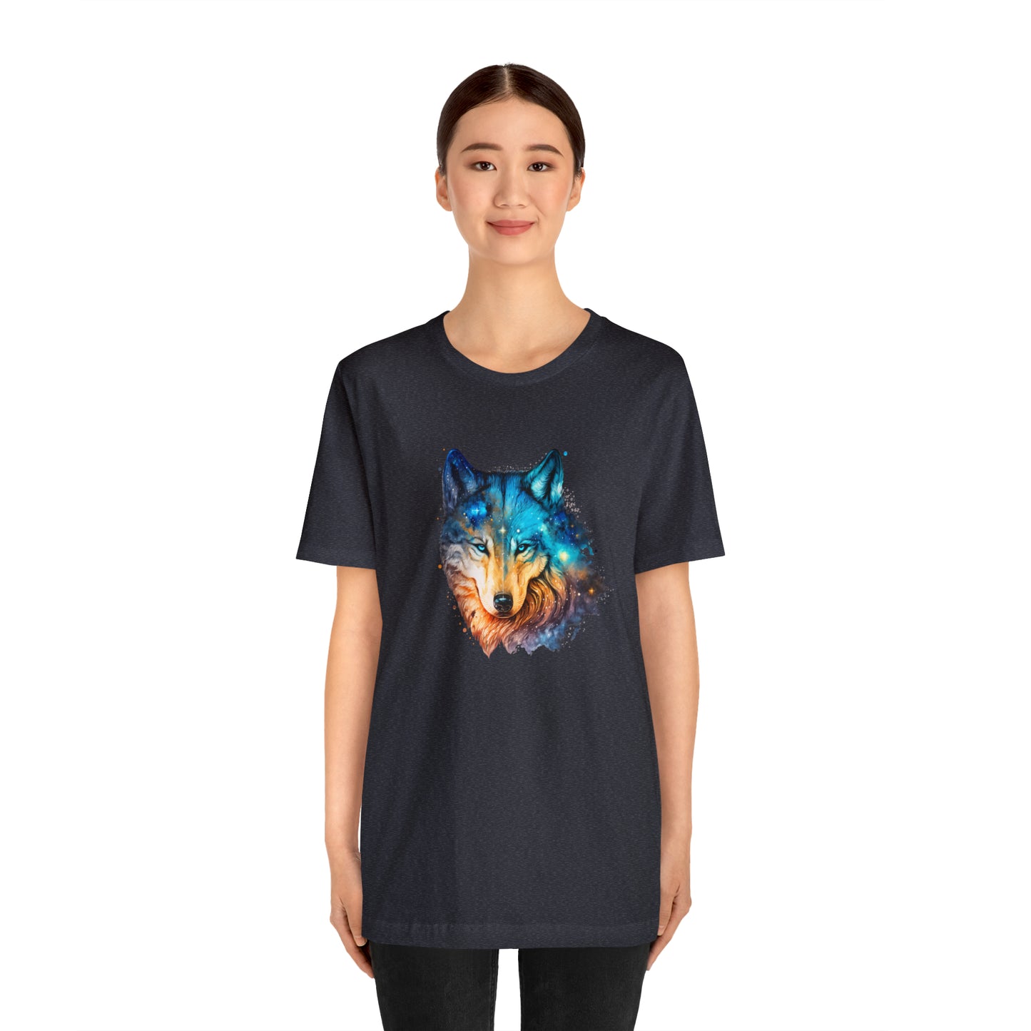 Unisex Jersey Short Sleeve Watercolor Wolf Tee