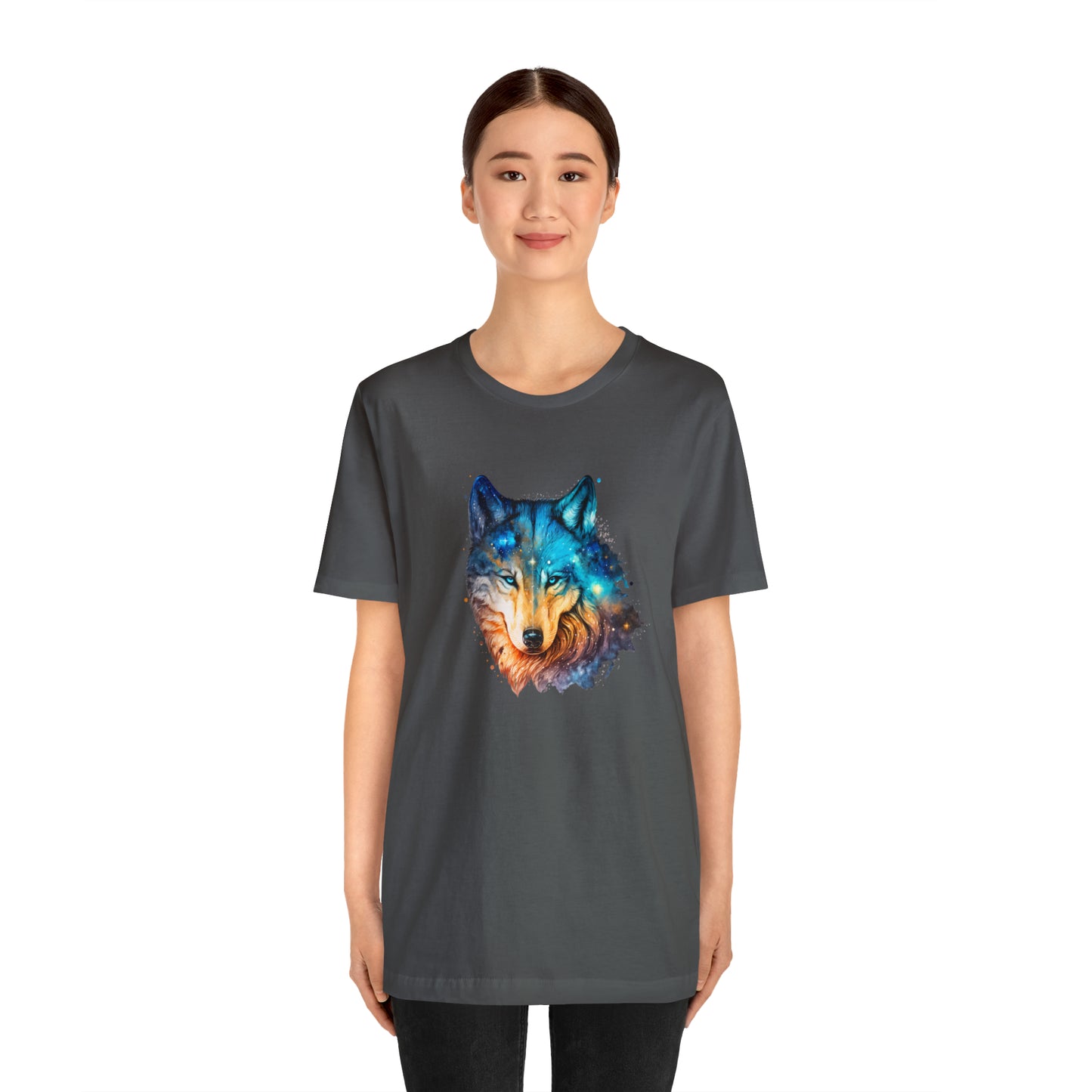 Unisex Jersey Short Sleeve Watercolor Wolf Tee