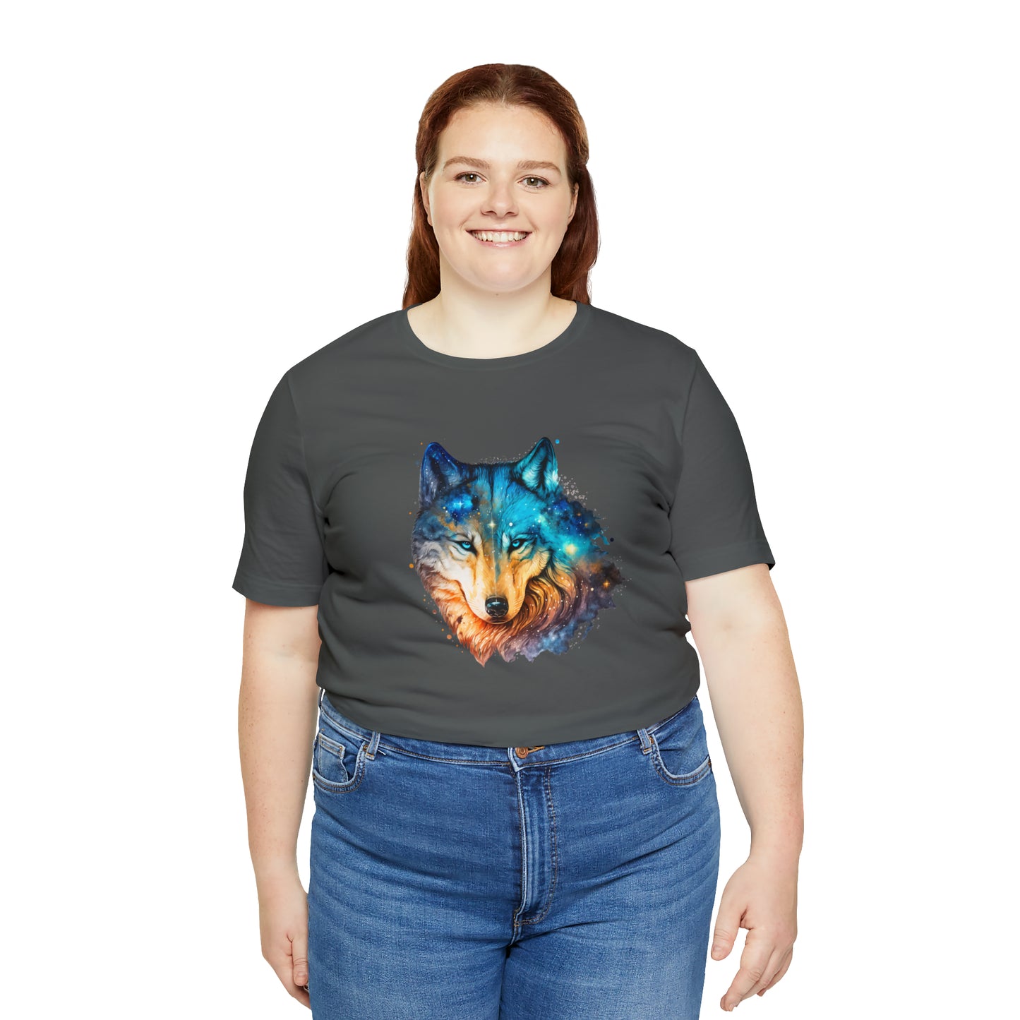 Unisex Jersey Short Sleeve Watercolor Wolf Tee