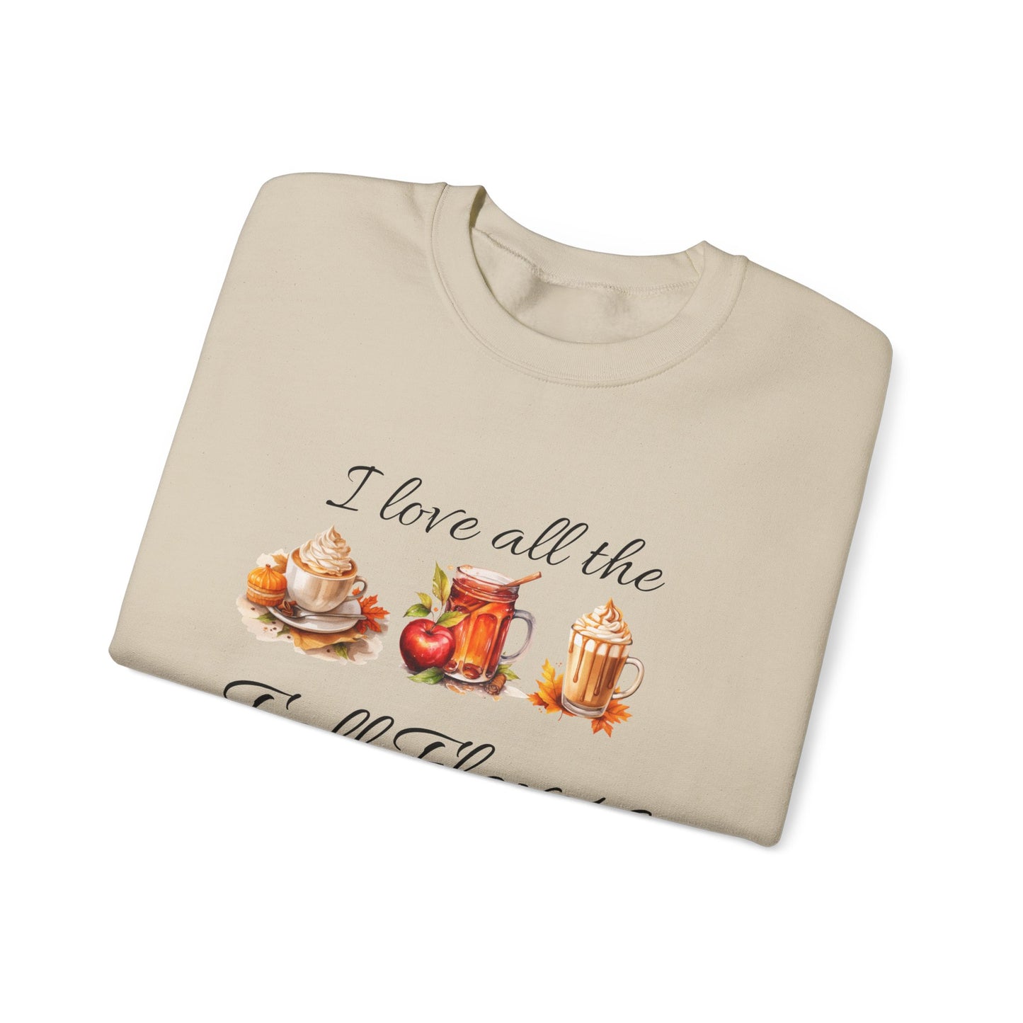 I Love All The Fall Flavors Unisex Heavy Blend™ Crewneck Sweatshirt