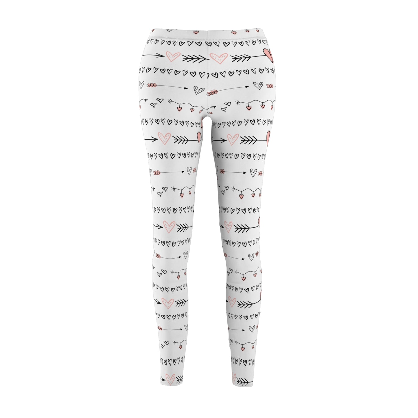 Hearts Women's Cut & Sew Casual Leggings (AOP)
