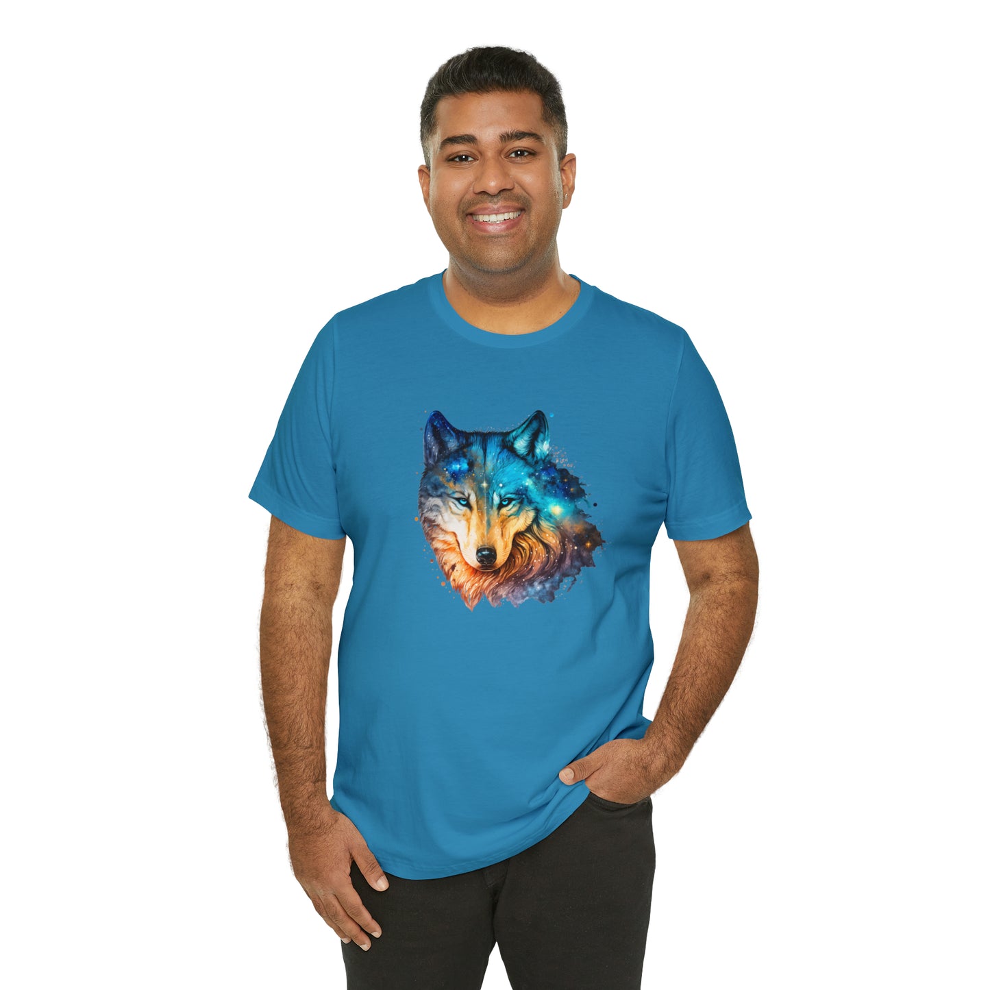 Unisex Jersey Short Sleeve Watercolor Wolf Tee