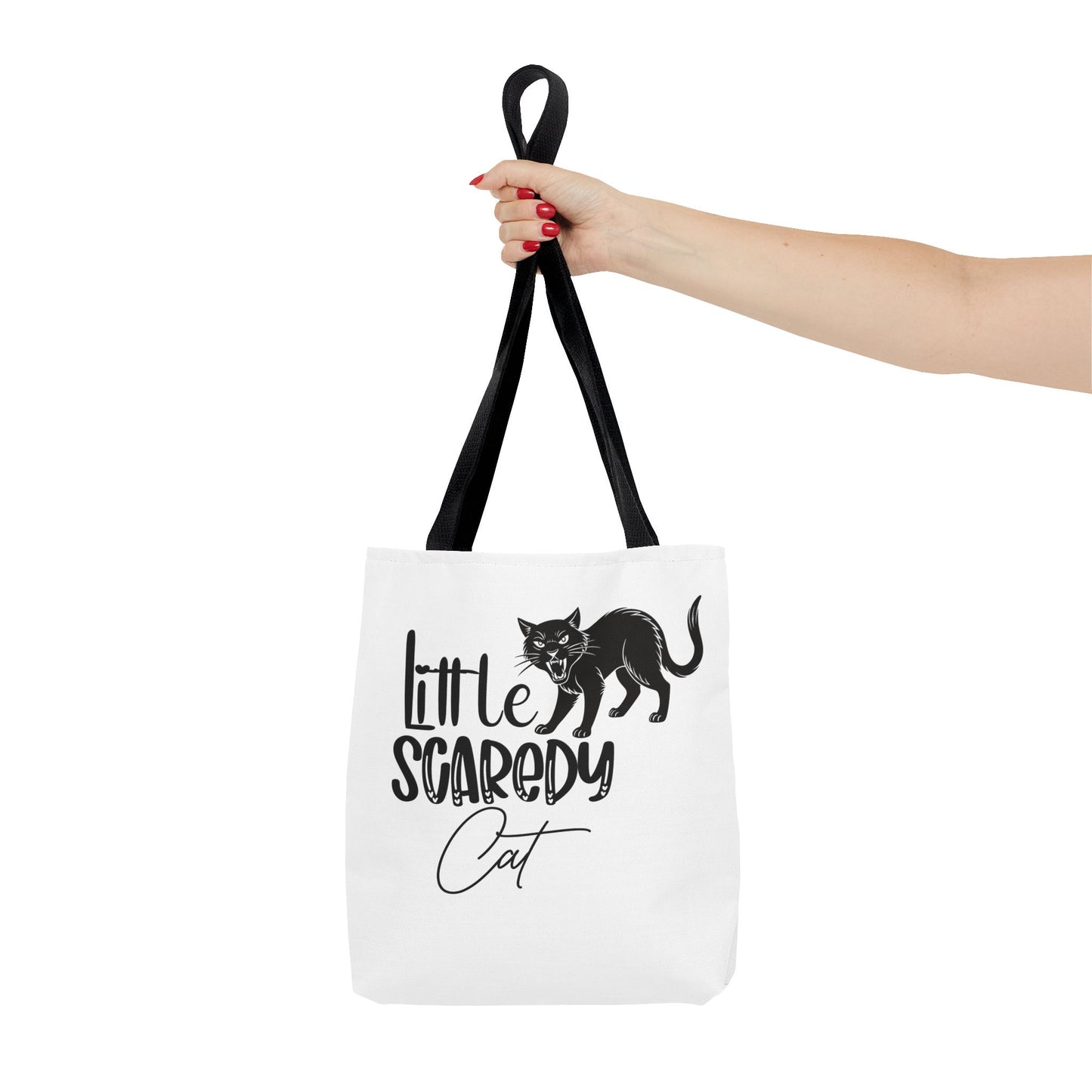 Scaredy Cat Tote Bag - Purrfect for Cat Lovers, Cute Gift for Halloween, Daily Use, Eco-Friendly, Pet Accessory, Funny Cat Humor
