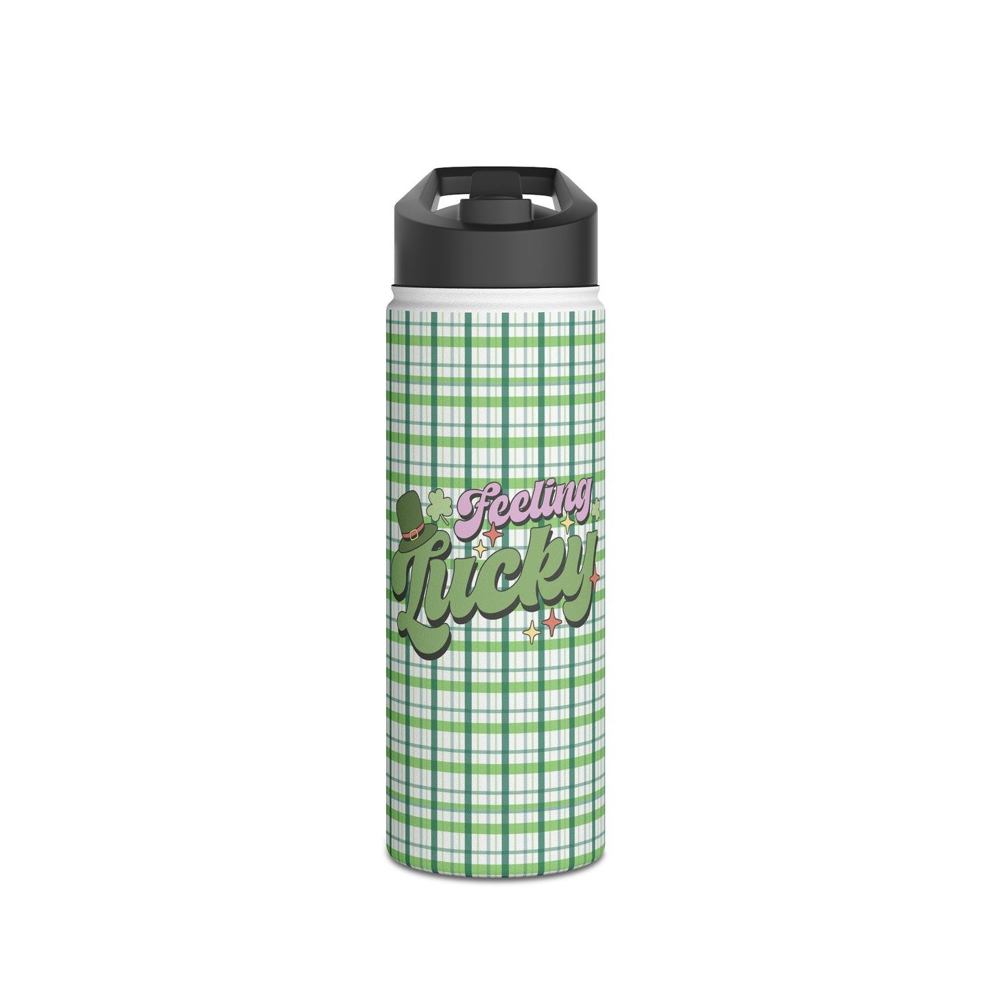 St. Patrick's Day Stainless Steel Water Bottle, Standard Lid