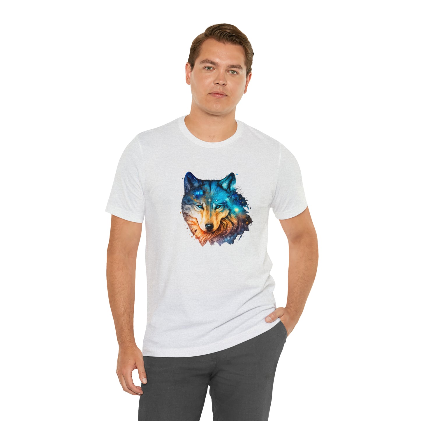 Unisex Jersey Short Sleeve Watercolor Wolf Tee