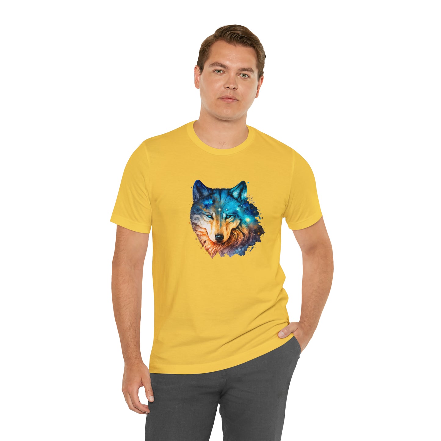 Unisex Jersey Short Sleeve Watercolor Wolf Tee