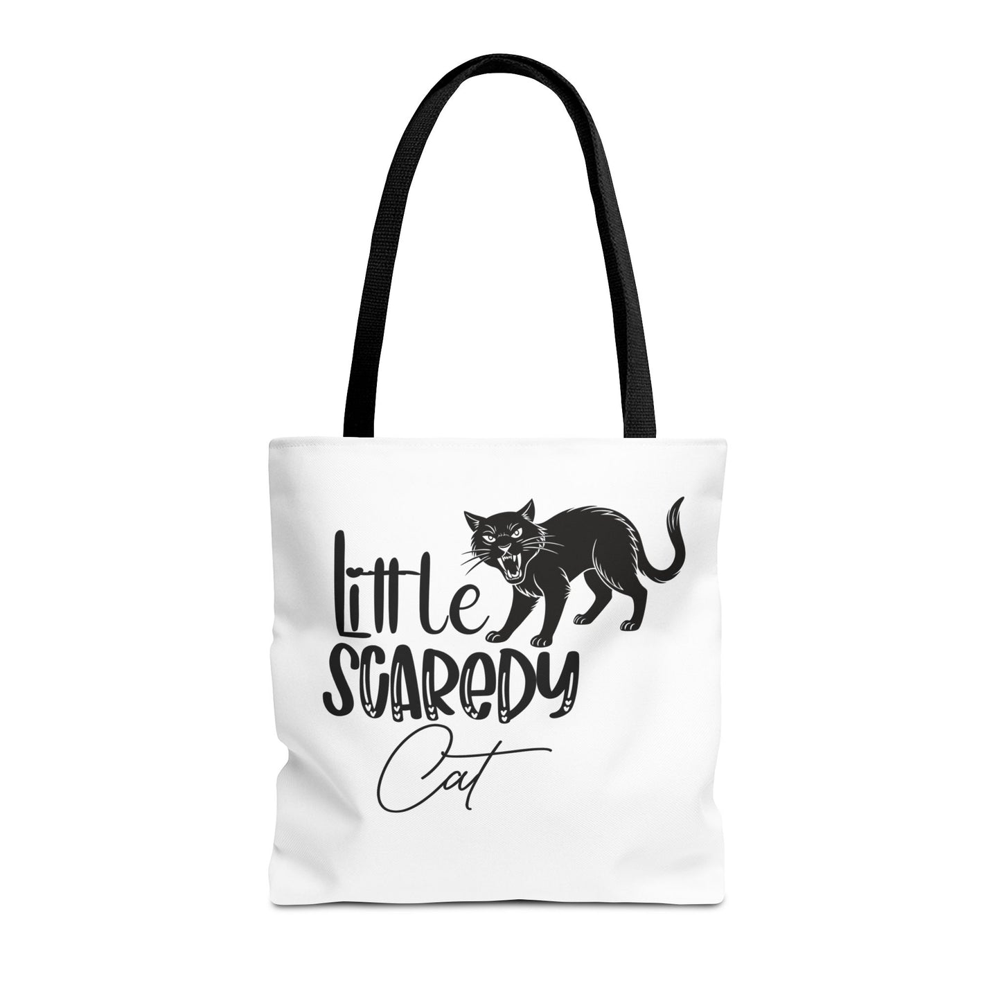 Scaredy Cat Tote Bag - Purrfect for Cat Lovers, Cute Gift for Halloween, Daily Use, Eco-Friendly, Pet Accessory, Funny Cat Humor