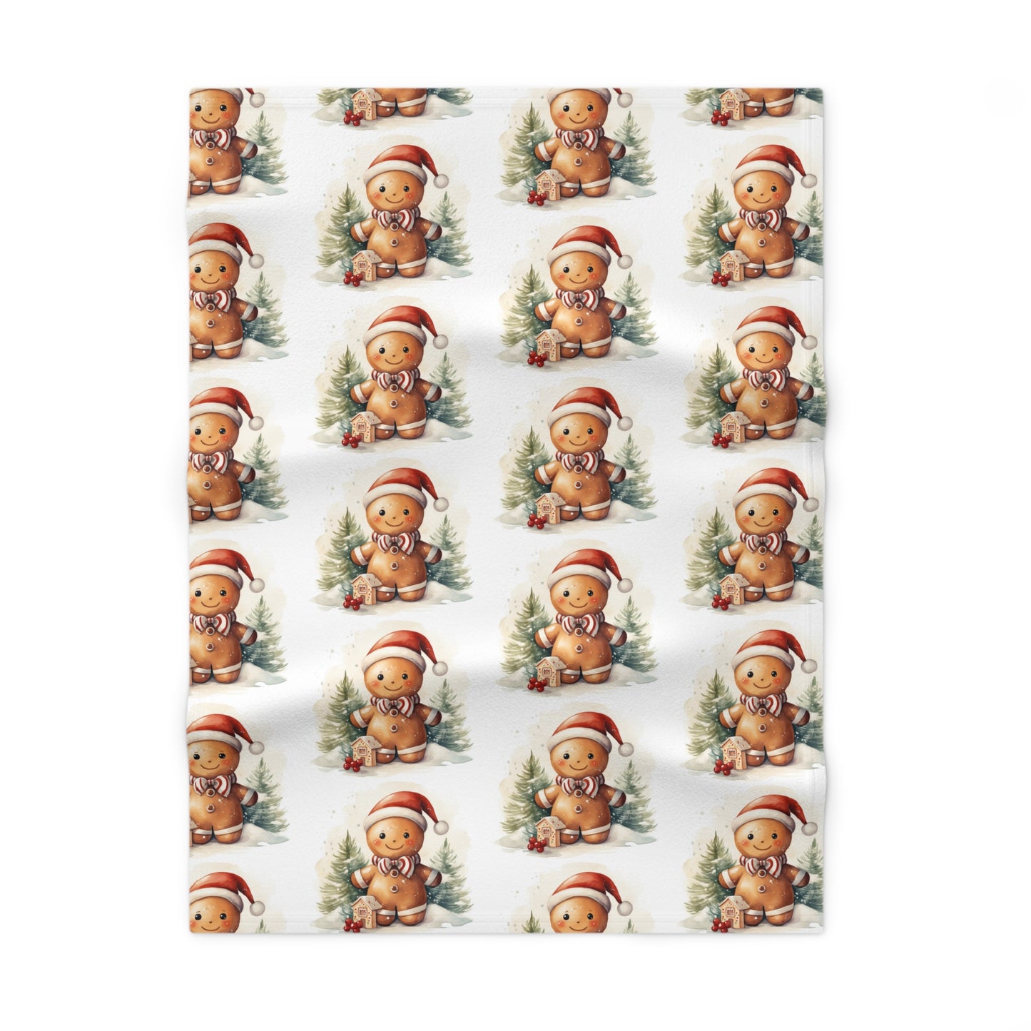 Gingerbread Soft Fleece Baby Blanket