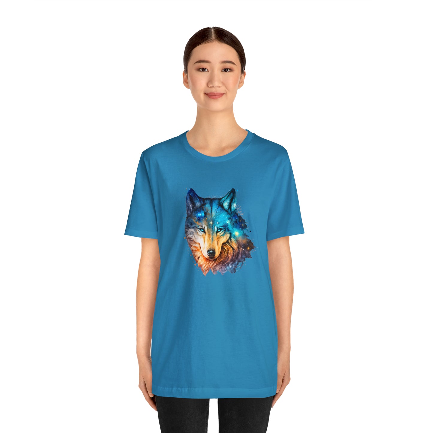 Unisex Jersey Short Sleeve Watercolor Wolf Tee