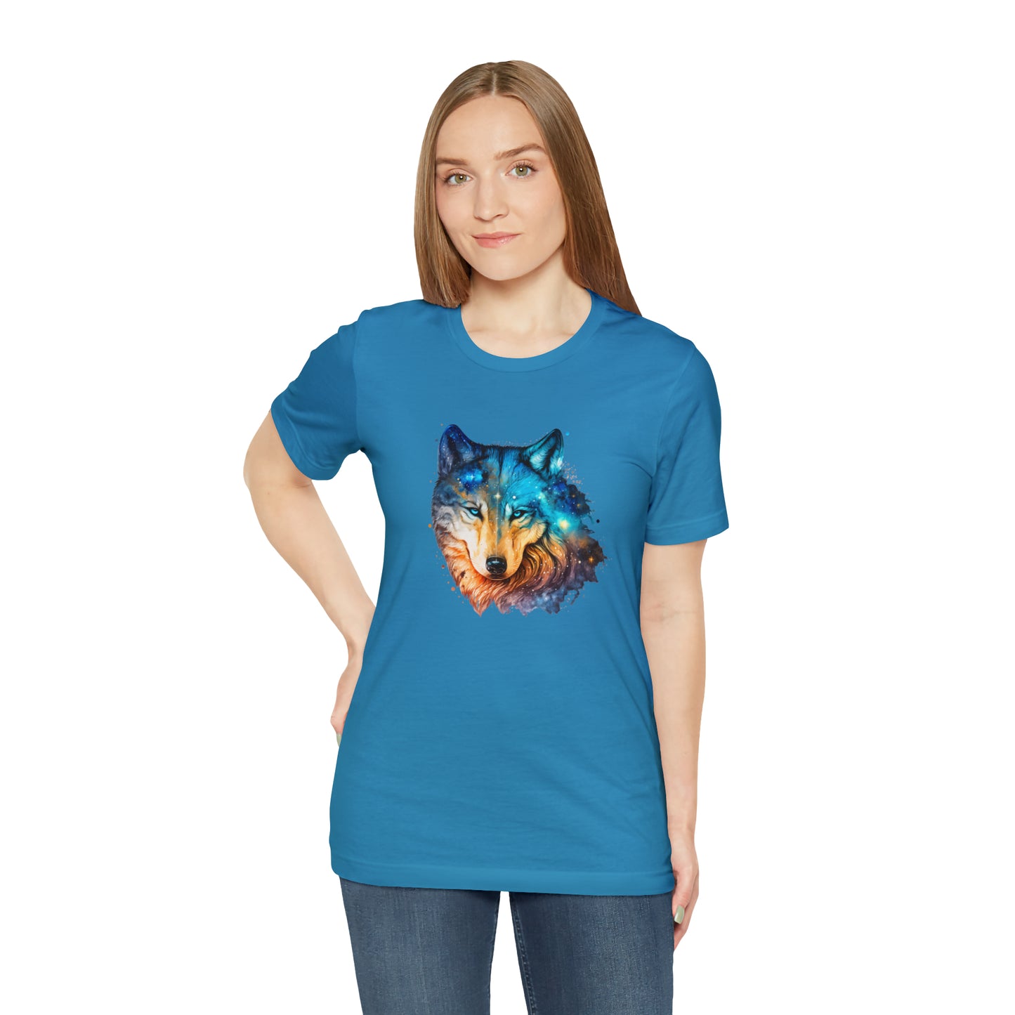 Unisex Jersey Short Sleeve Watercolor Wolf Tee