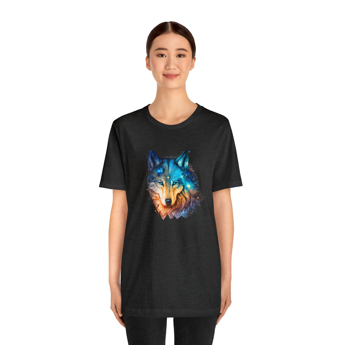 Unisex Jersey Short Sleeve Watercolor Wolf Tee