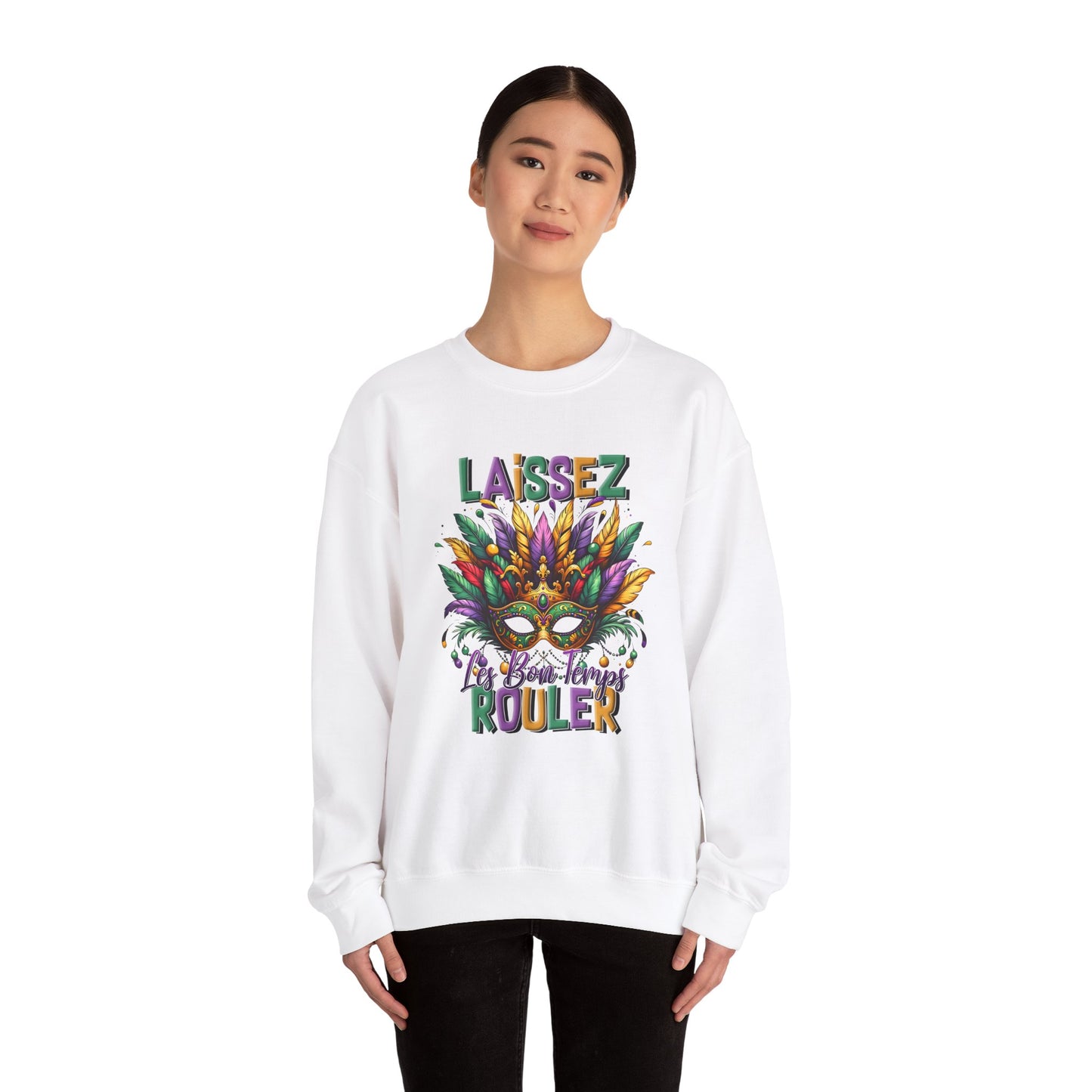 Let The Good Times Roll Mardi Gras Unisex Heavy Blend™ Crewneck Sweatshirt