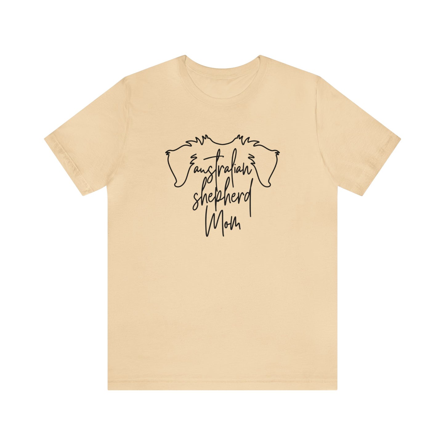 Australian Shepherd Mom Outline Jersey Short Sleeve Tee