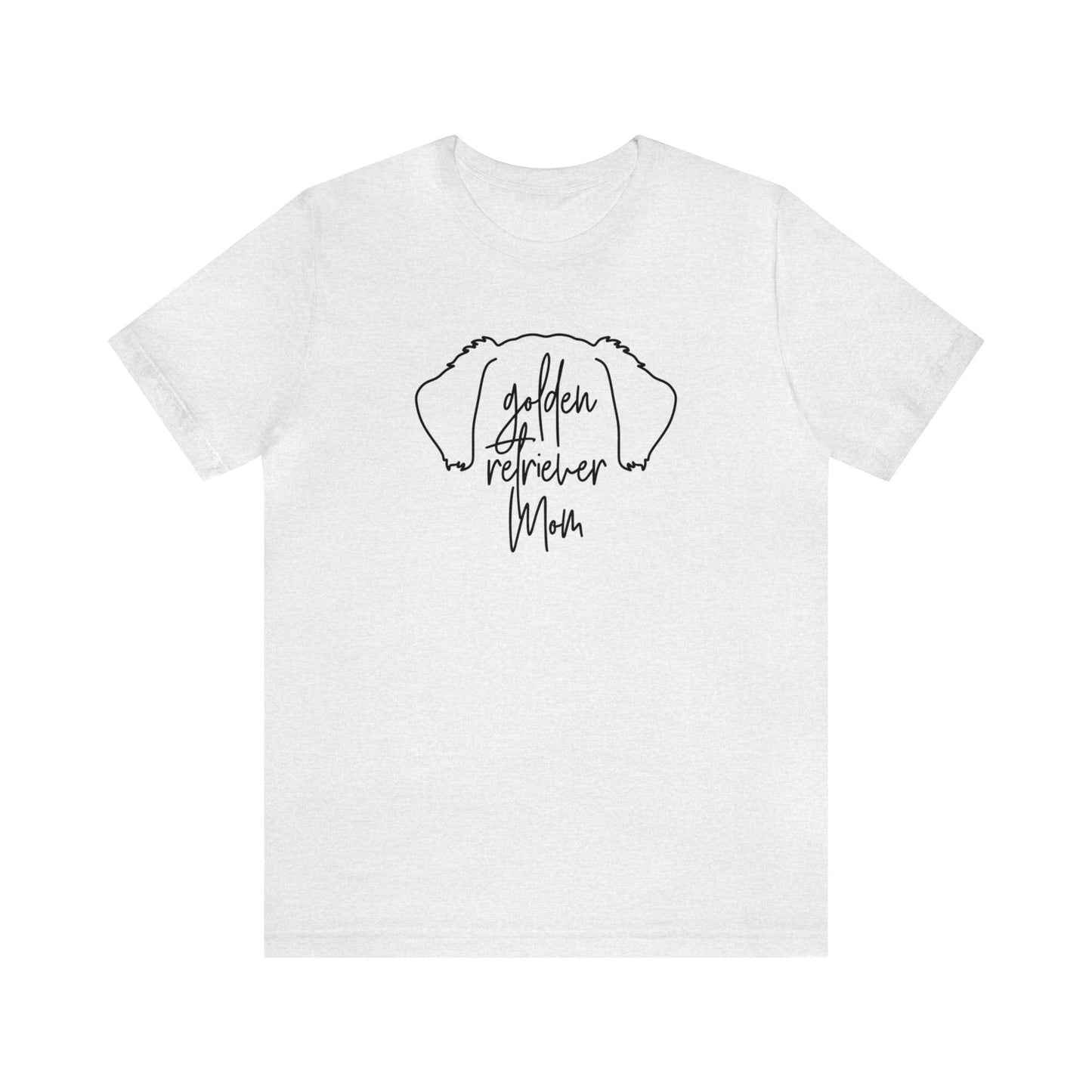 Golden Retriever Mom Outline Unisex Jersey Short Sleeve Tee