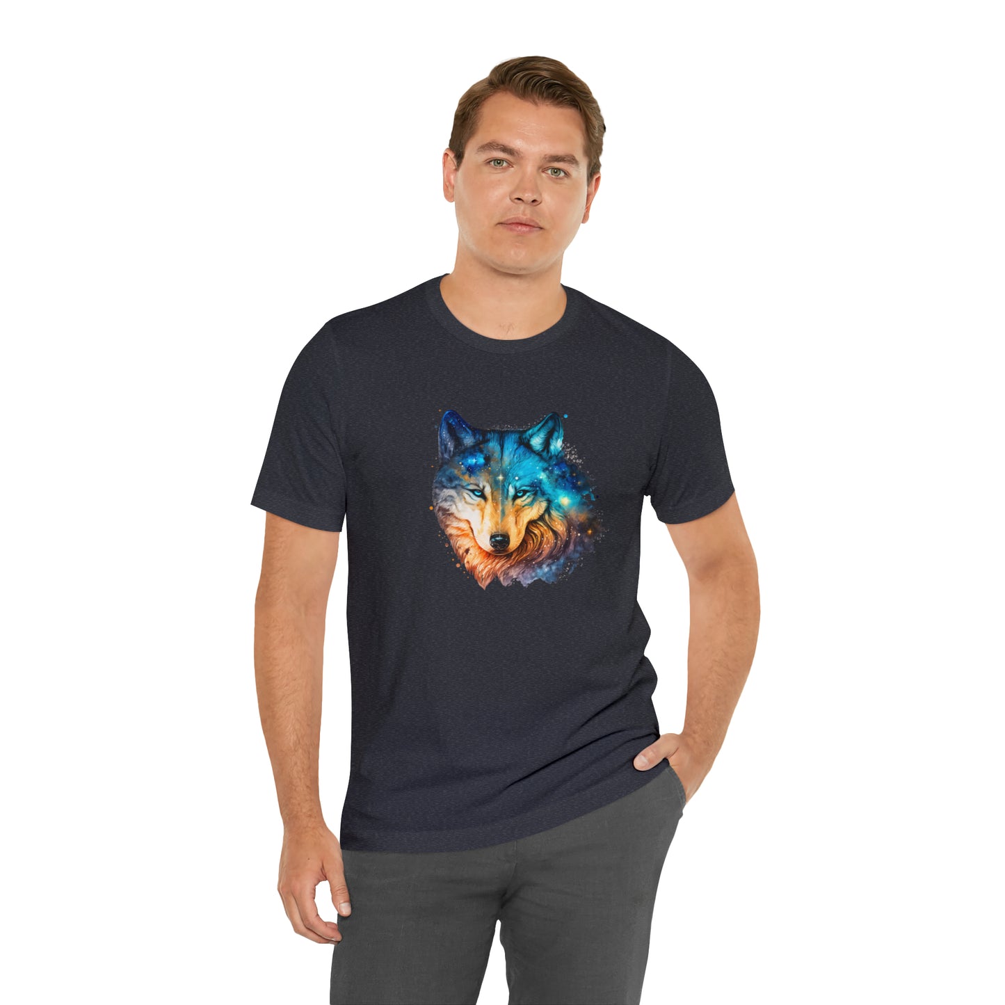 Unisex Jersey Short Sleeve Watercolor Wolf Tee