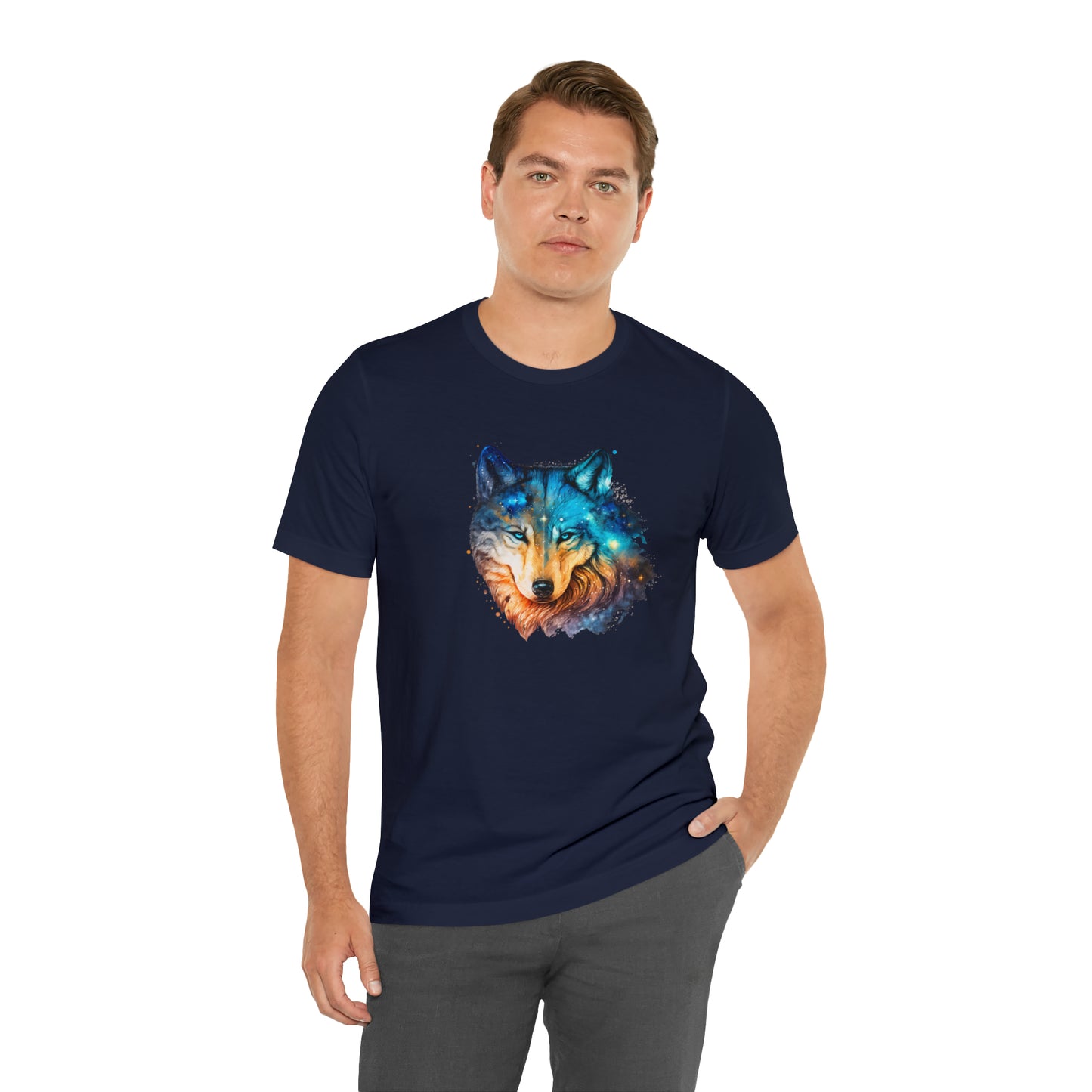 Unisex Jersey Short Sleeve Watercolor Wolf Tee