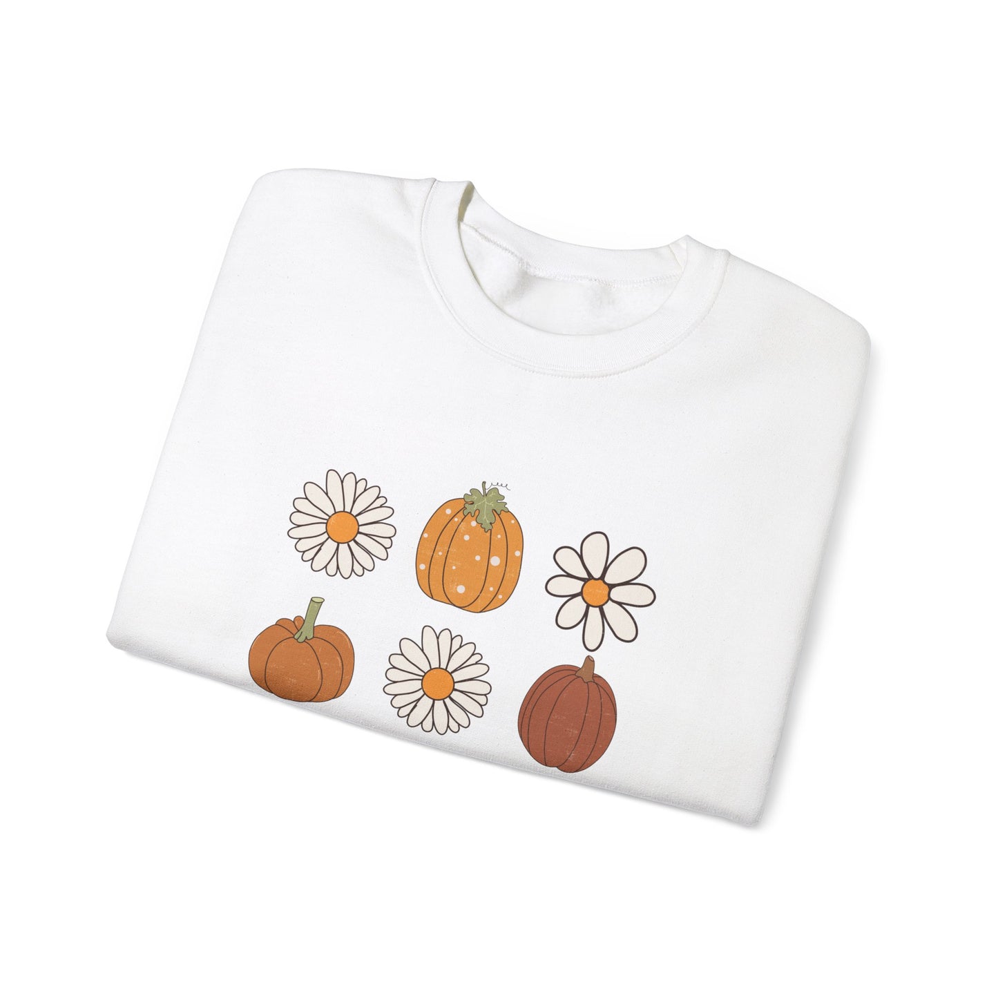 Pumpkins And Daisies Unisex Heavy Blend™ Crewneck Sweatshirt